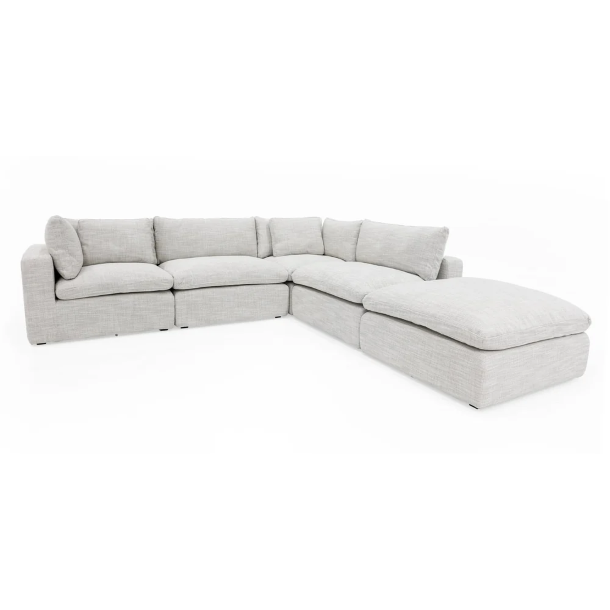 Float Modular 5 Piece Lounge Suite | Grounded Limestone