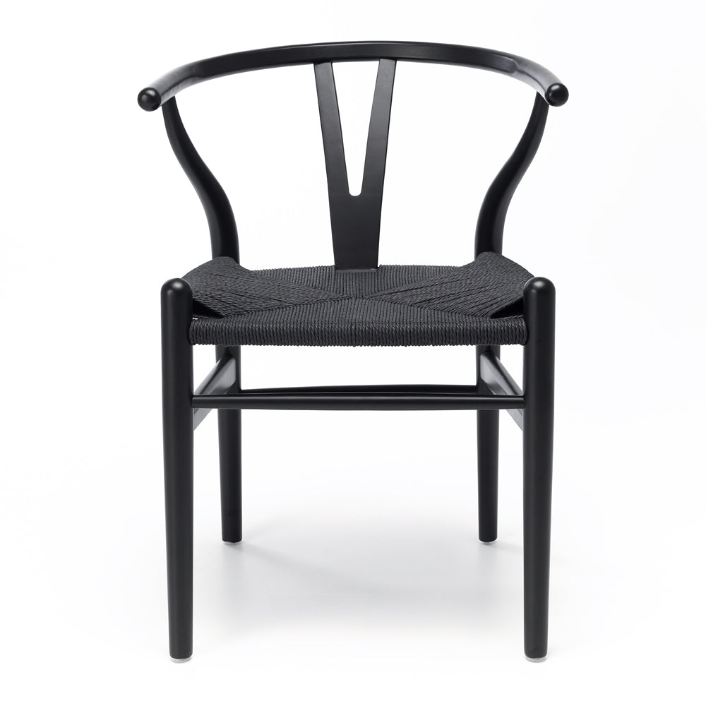 WISHBONE SOLID OAK CHAIR | BLACK