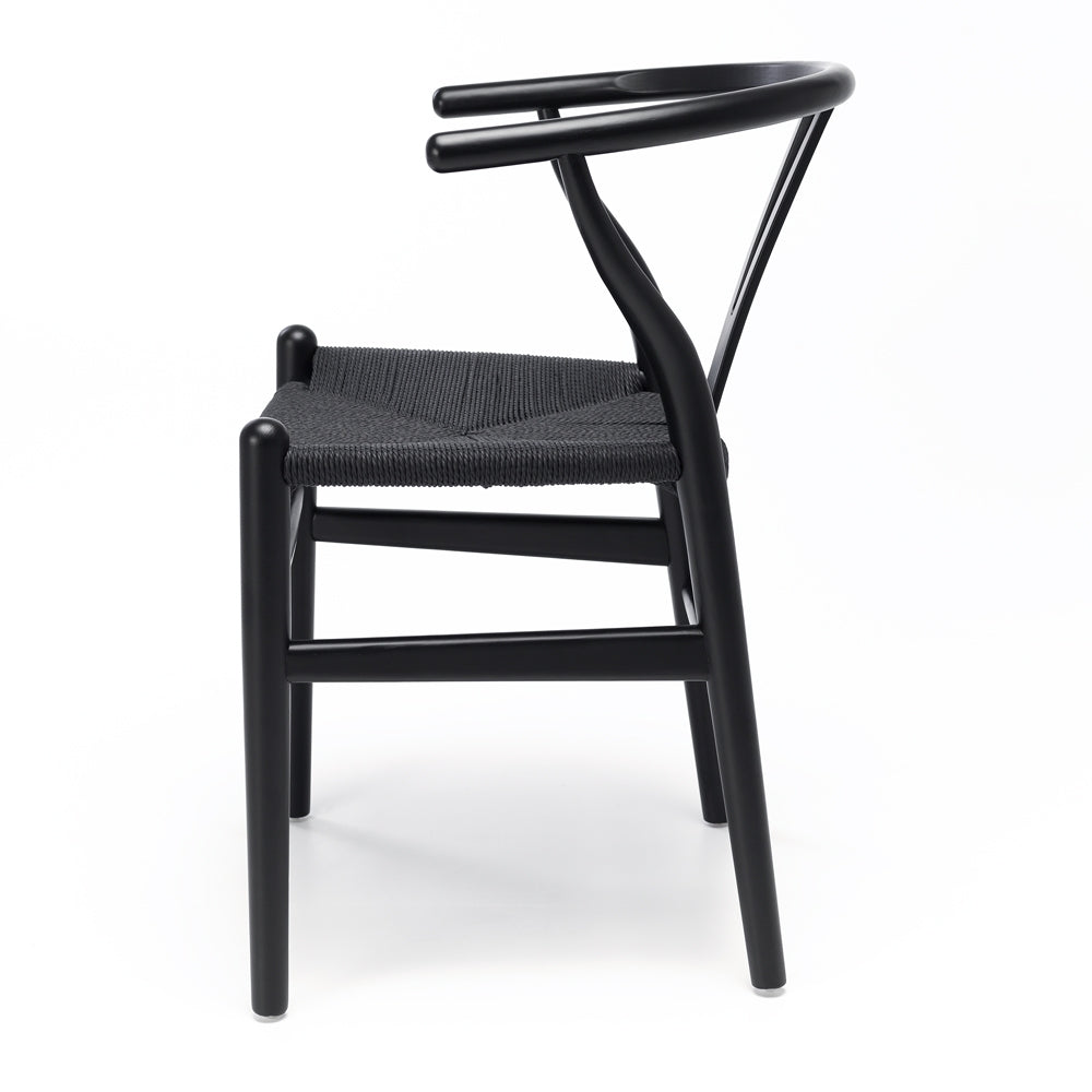 WISHBONE SOLID OAK CHAIR | BLACK