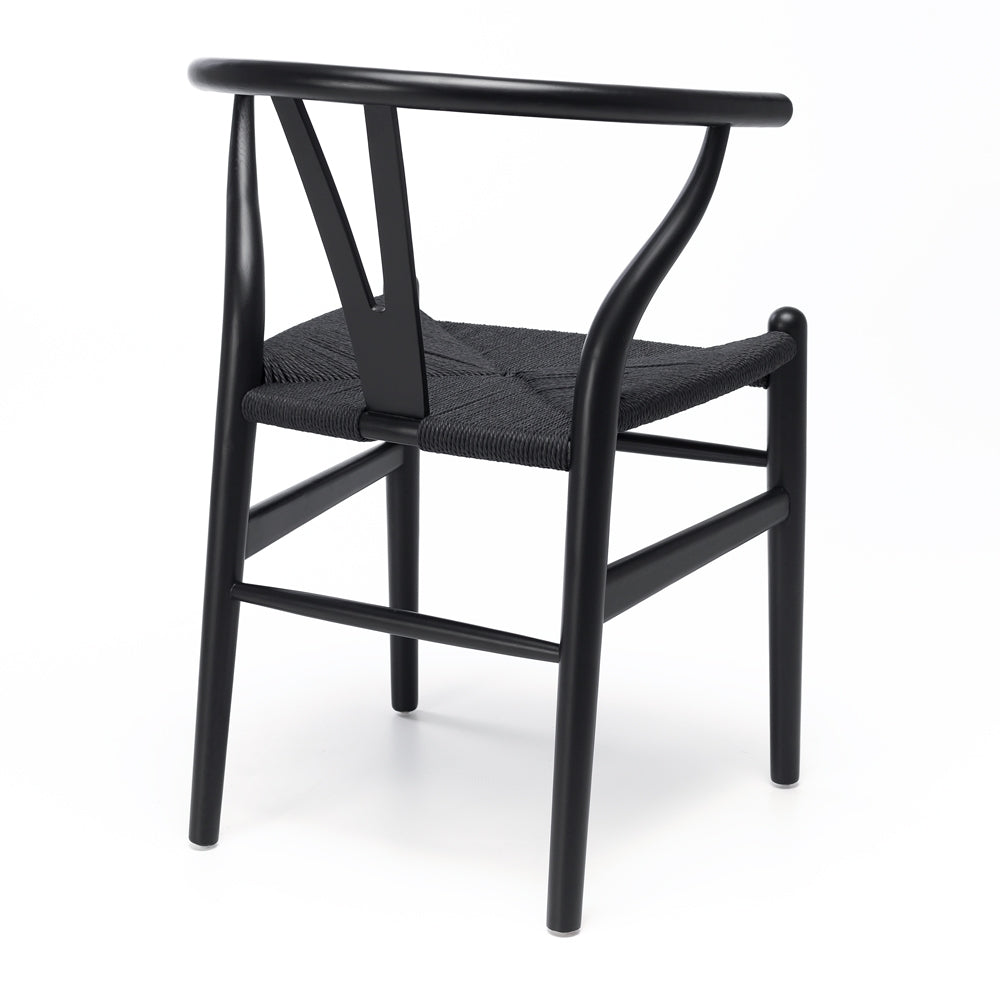WISHBONE SOLID OAK CHAIR | BLACK