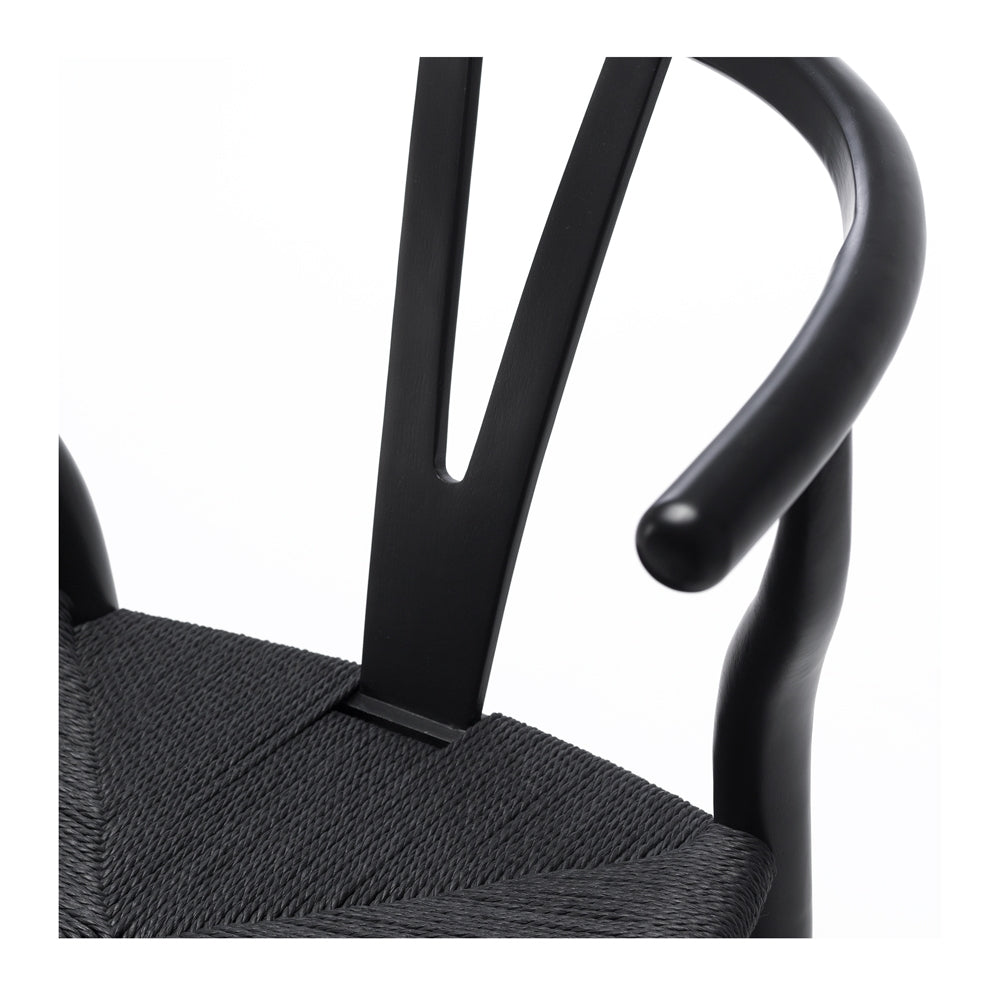 WISHBONE SOLID OAK CHAIR | BLACK