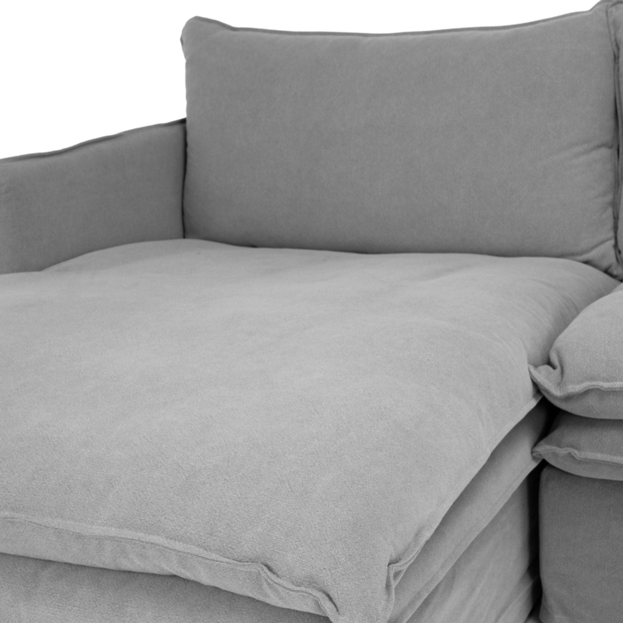 HAMILTON 3 SEATER LHF CHAISE | CEMENT