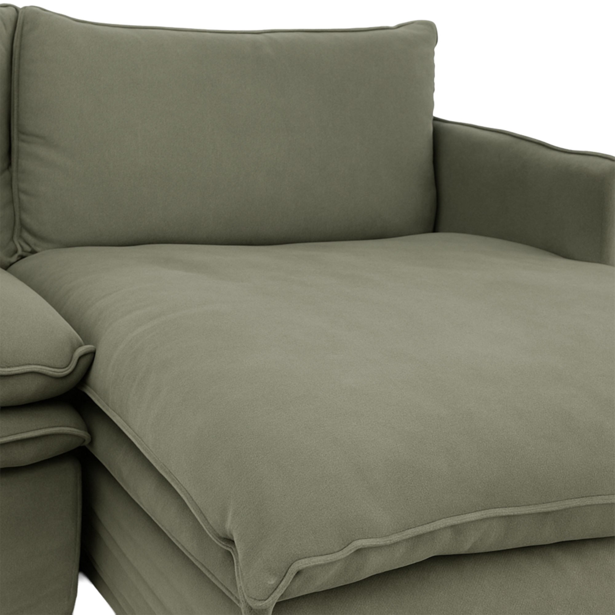 Hamilton 3 Seater Right-Hand Chaise | Khaki