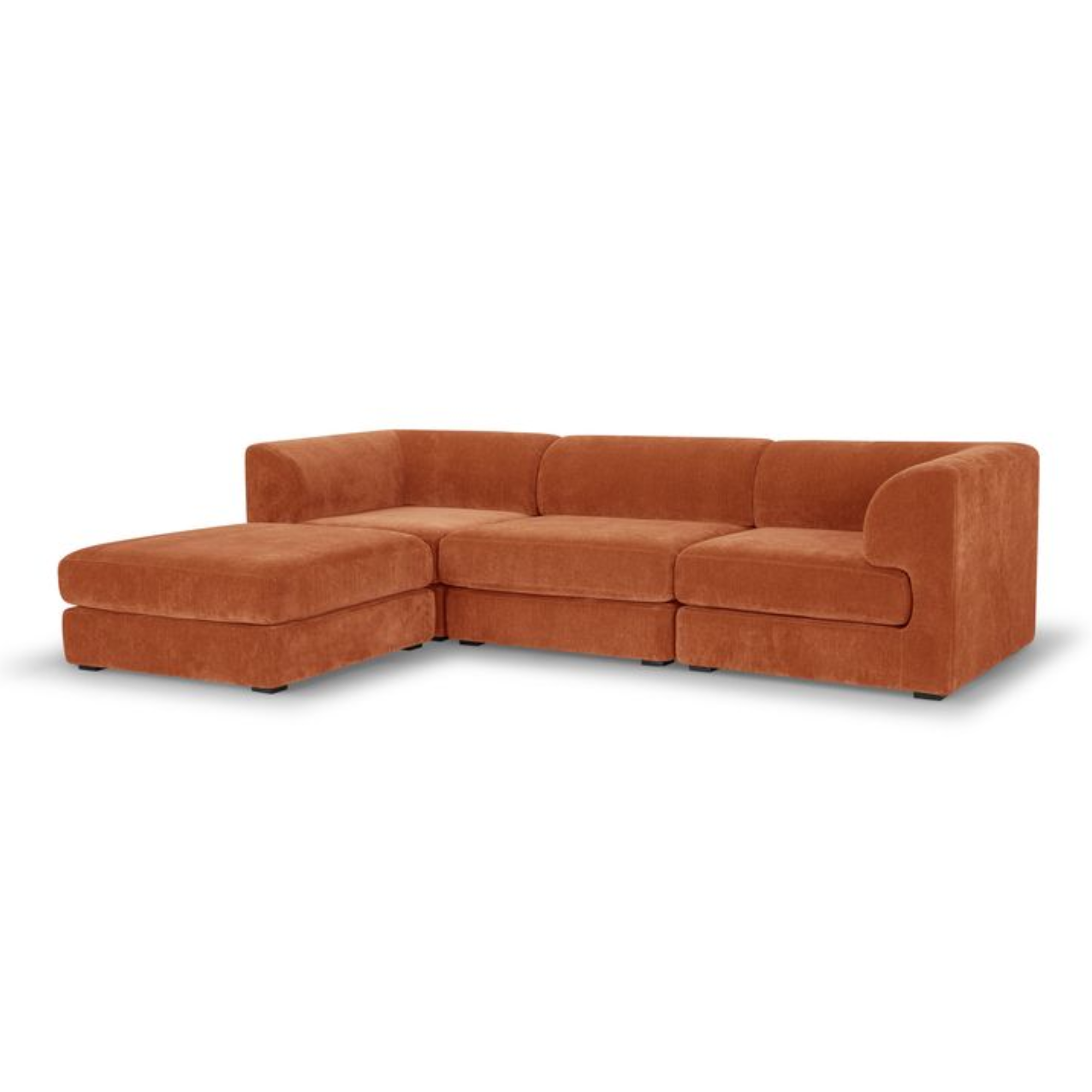 HARMONY 3 SEATER MODULAR CHAISE | RUST