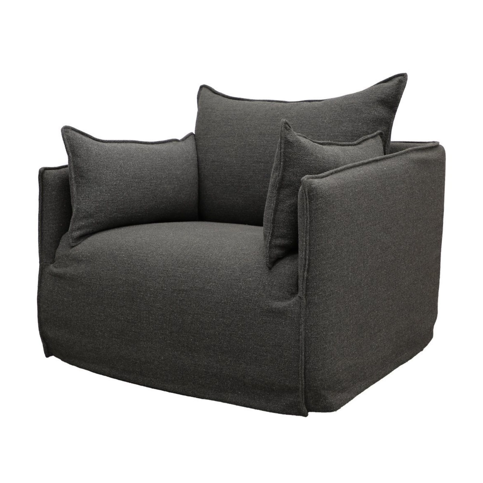 HAVEN SLIPCOVER ARMCHAIR | DARK GREY