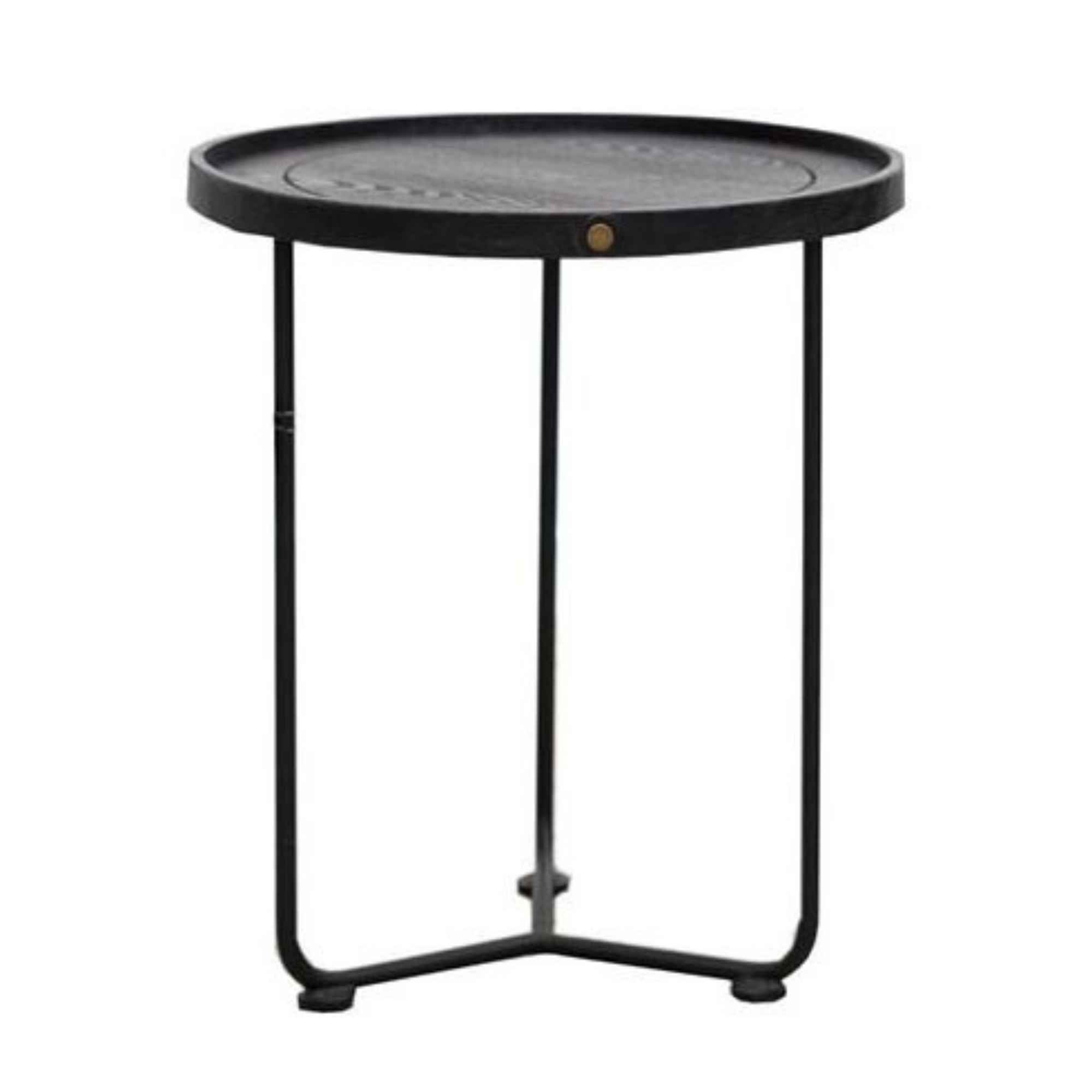 HAYWOOD ROUND SIDE TABLE | BLACK ASH