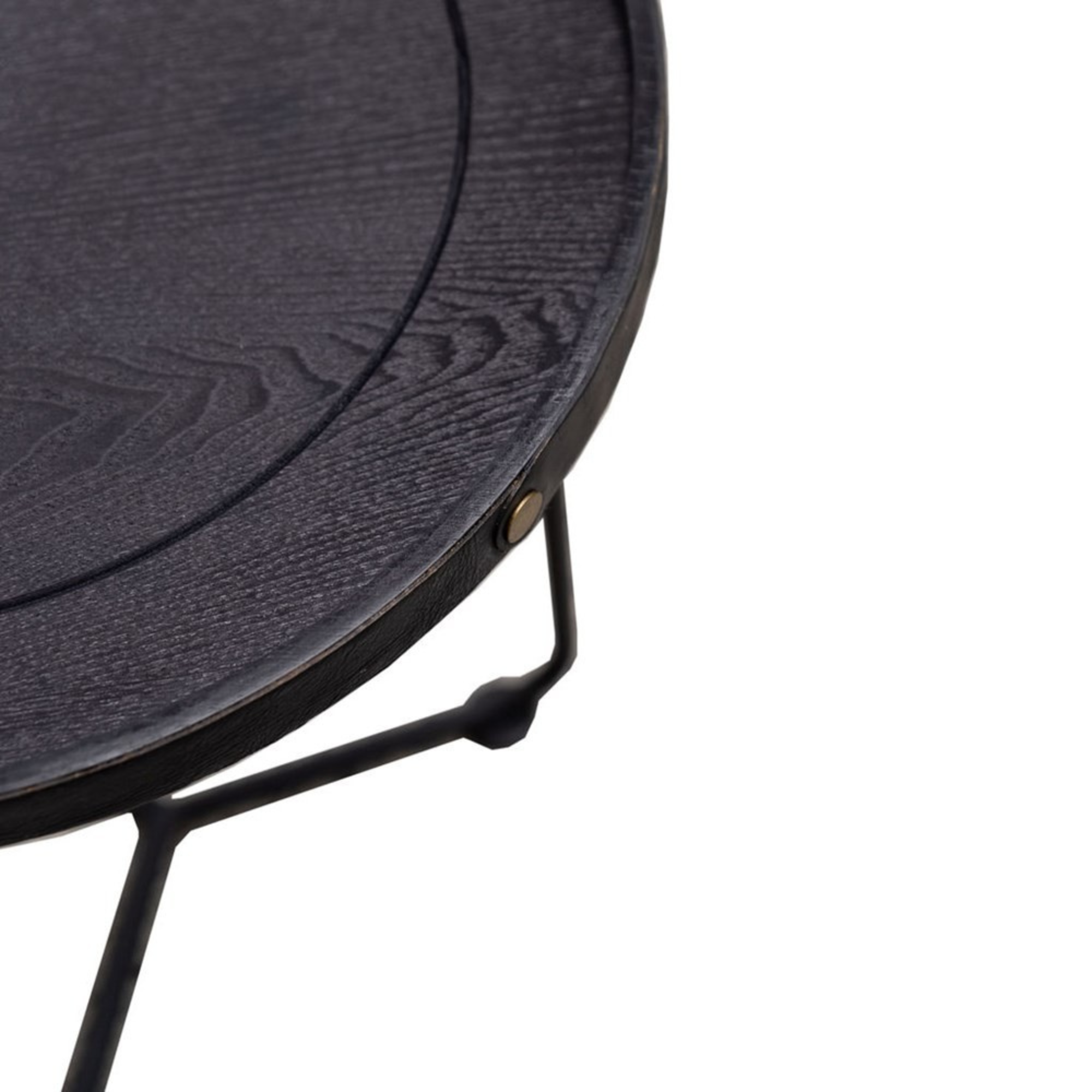 HAYWOOD ROUND SIDE TABLE | BLACK ASH