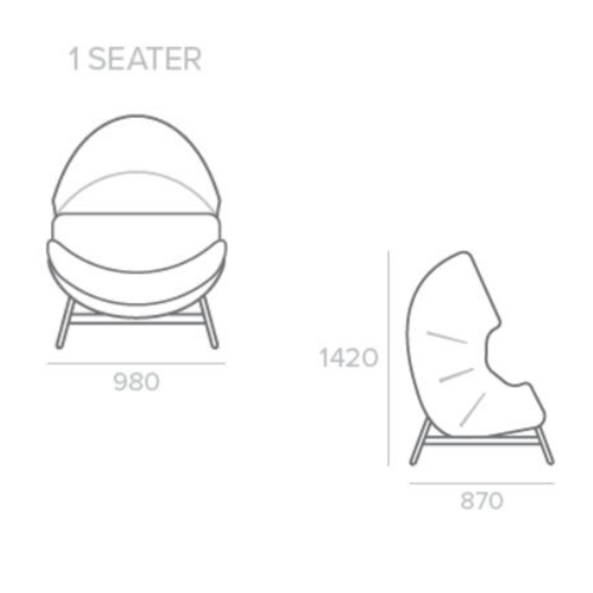 HELSINKI SINGLE EGG CHAIR | OUTDOOR