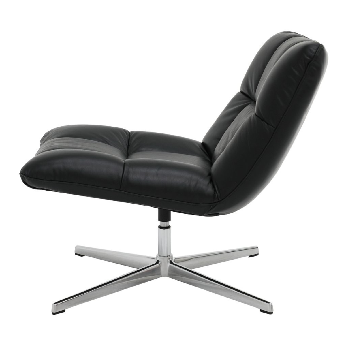 Hendrix Swivel Chair | Black Leather