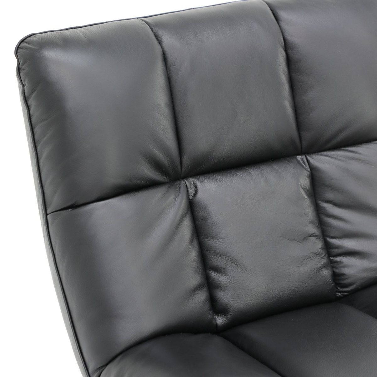 Hendrix Swivel Chair | Black Leather