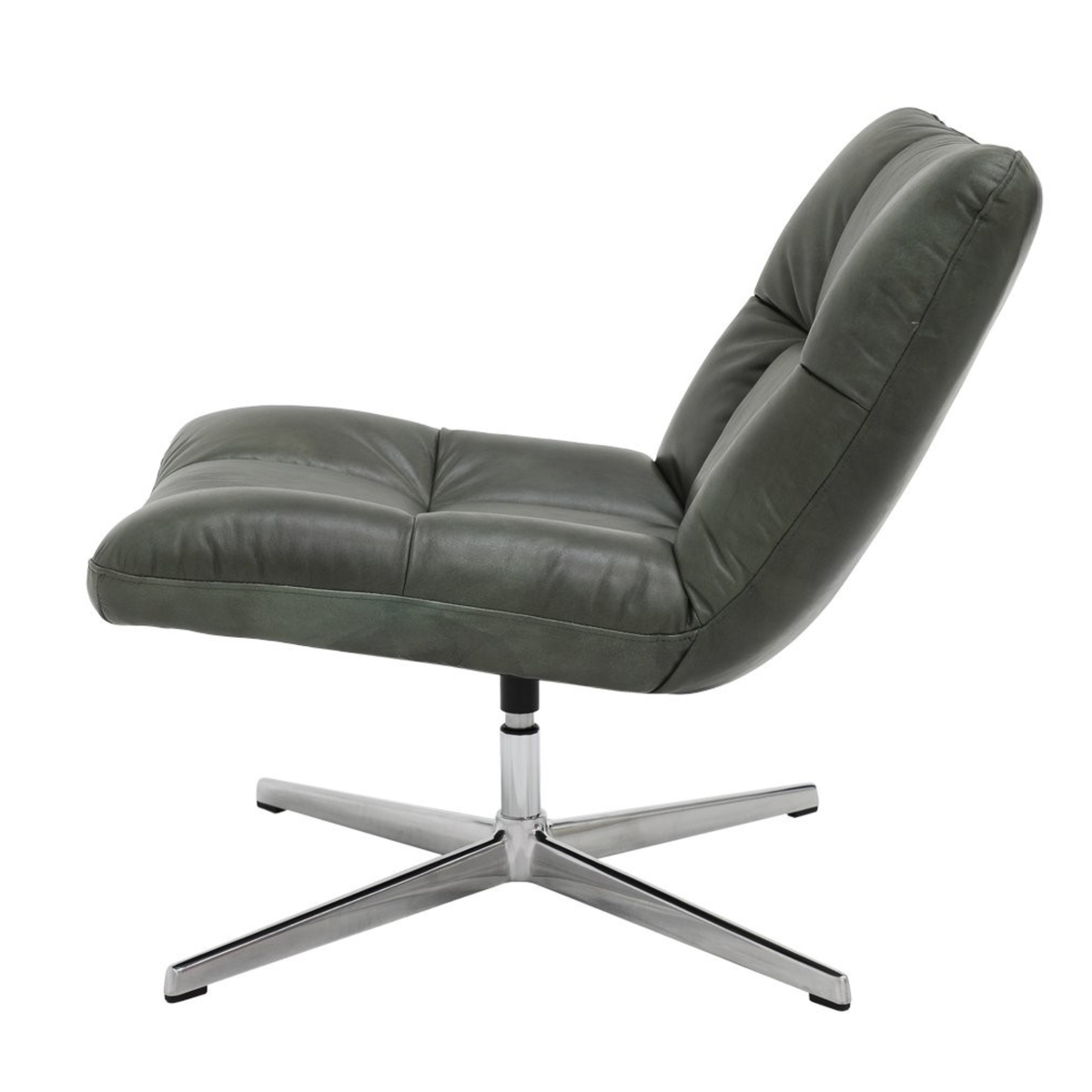 Hendrix Swivel Chair | Green Leather