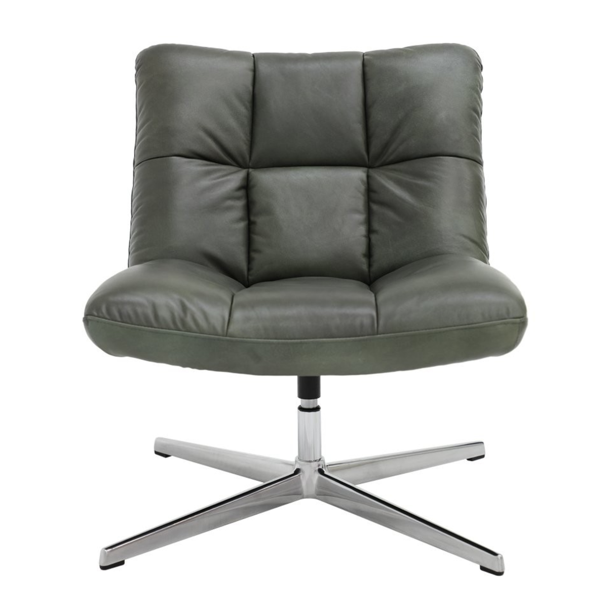 Hendrix Swivel Chair | Green Leather
