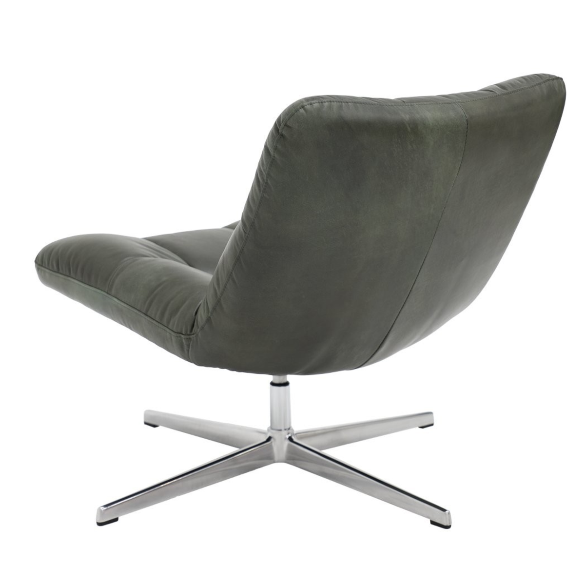 Hendrix Swivel Chair | Green Leather