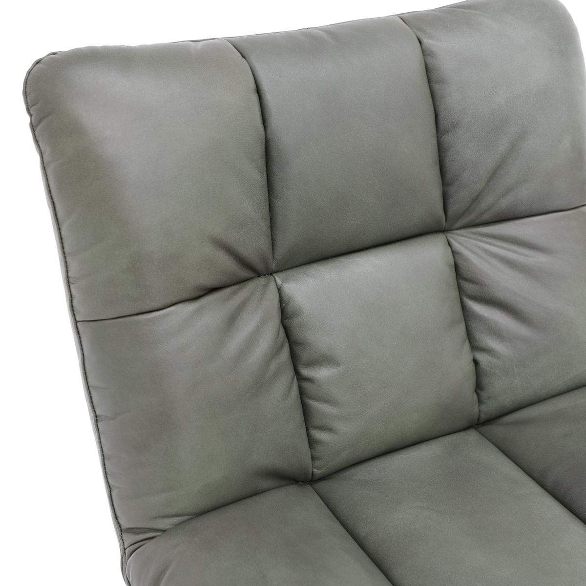 Hendrix Swivel Chair | Green Leather