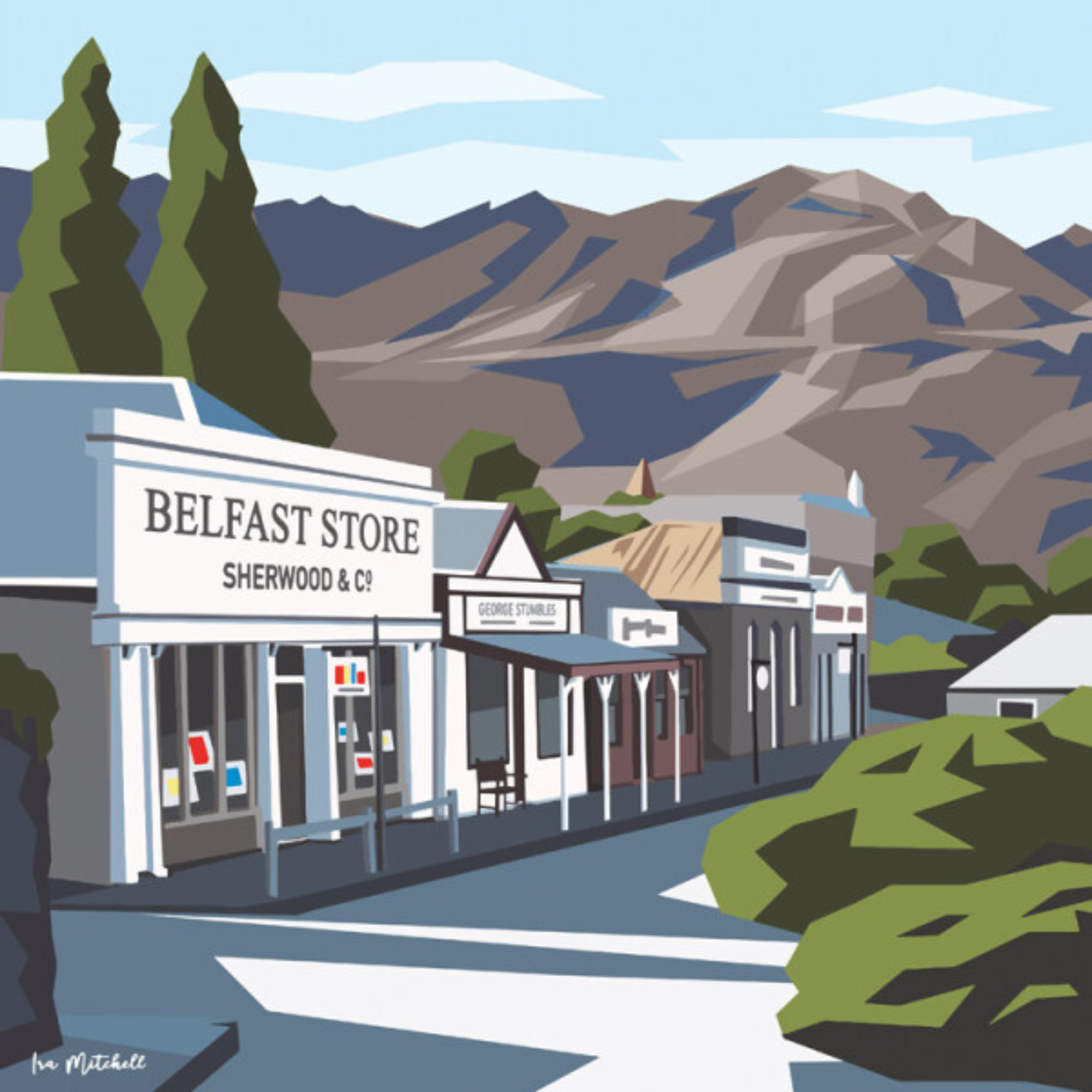 HISTORIC CROMWELL PRECINCT | CANVAS STRETCHED READY TO HANG | IRA MITCHELL | NZ MADE