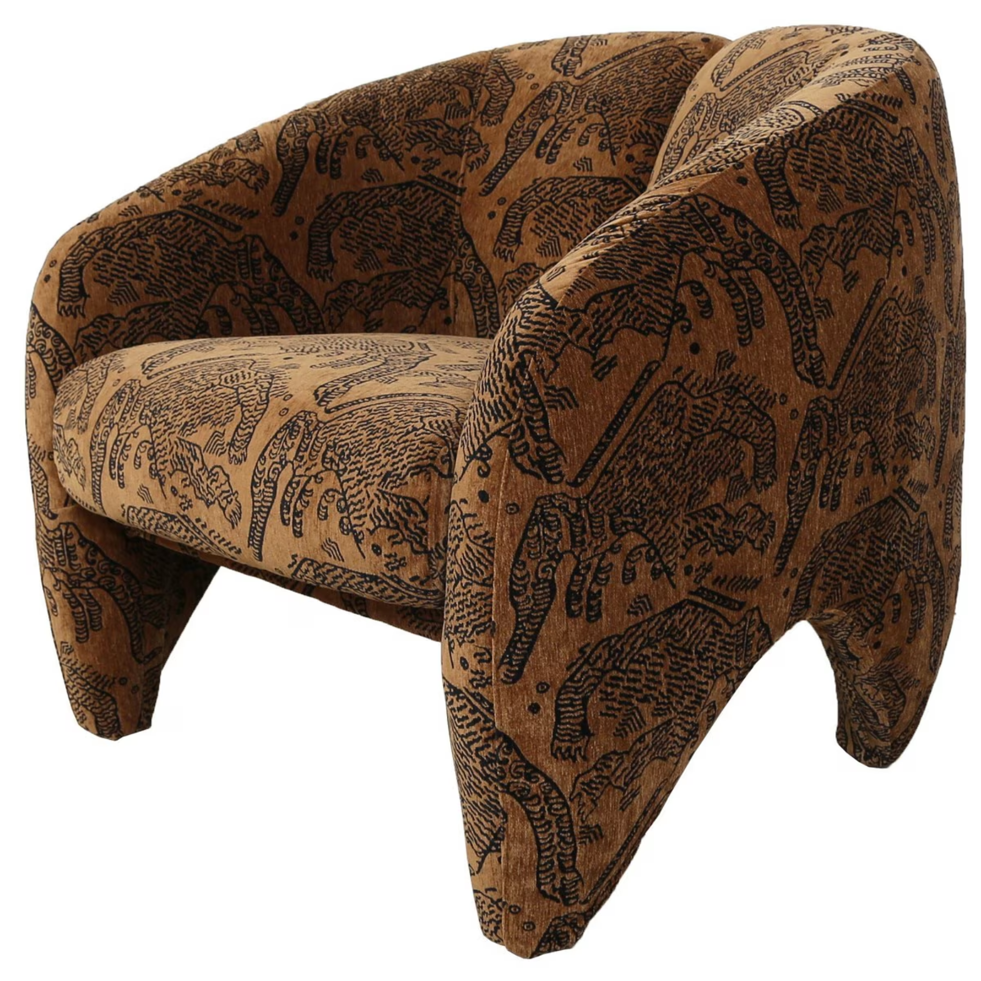 HUNTRESS ACCENT CHAIR | TIGER BROWN