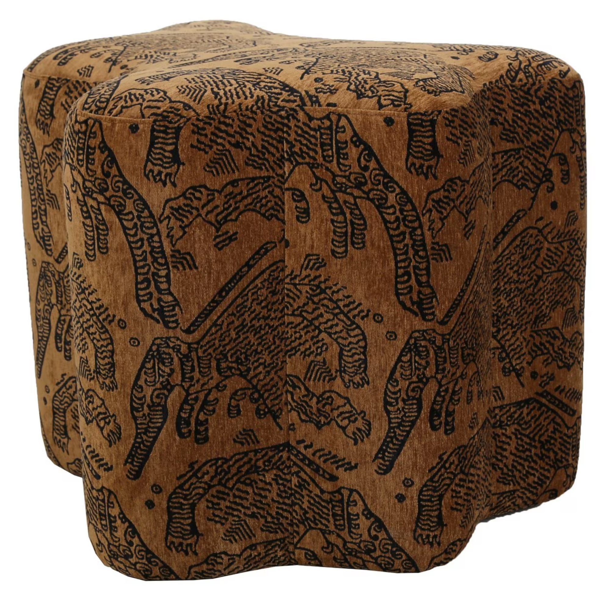 HUNTRESS FOOTSTOOL | TIGER BROWN