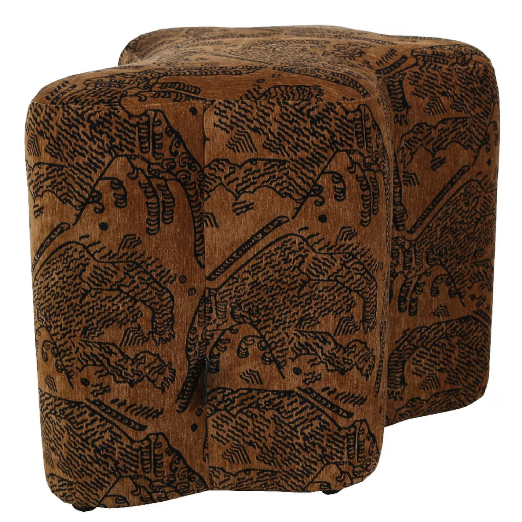 HUNTRESS FOOTSTOOL | TIGER BROWN