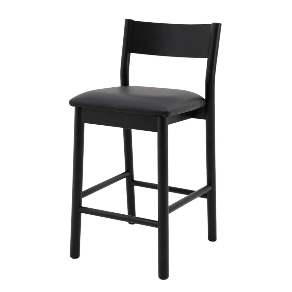 Keaton Barstool | Black Leather