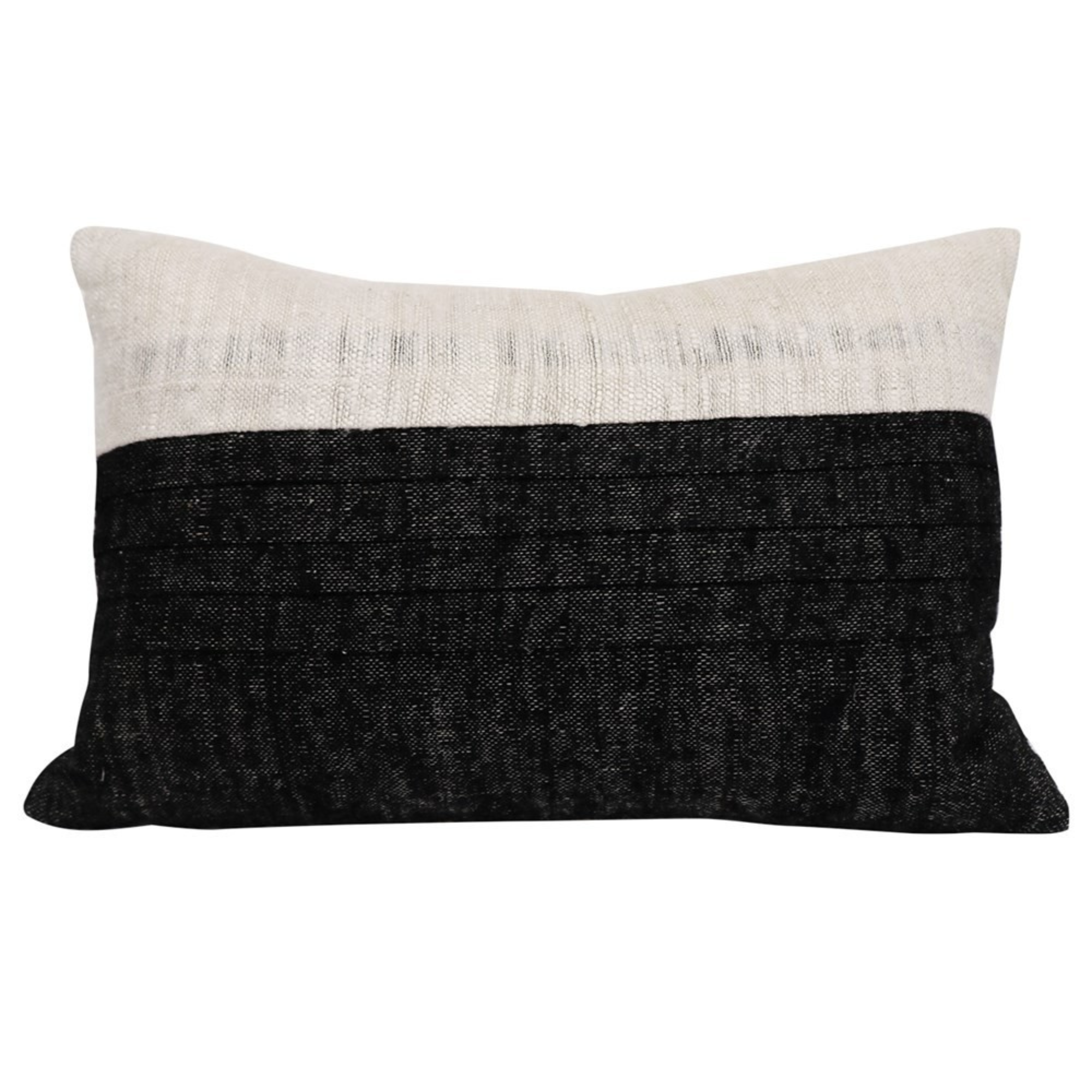 LARA CUSHION | BLACK / NATURAL