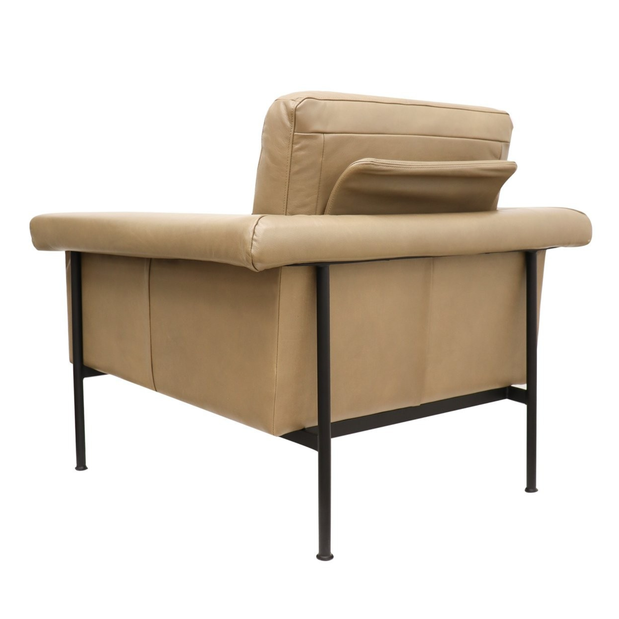 LORENZO LEATHER ARMCHAIR | BEIGE