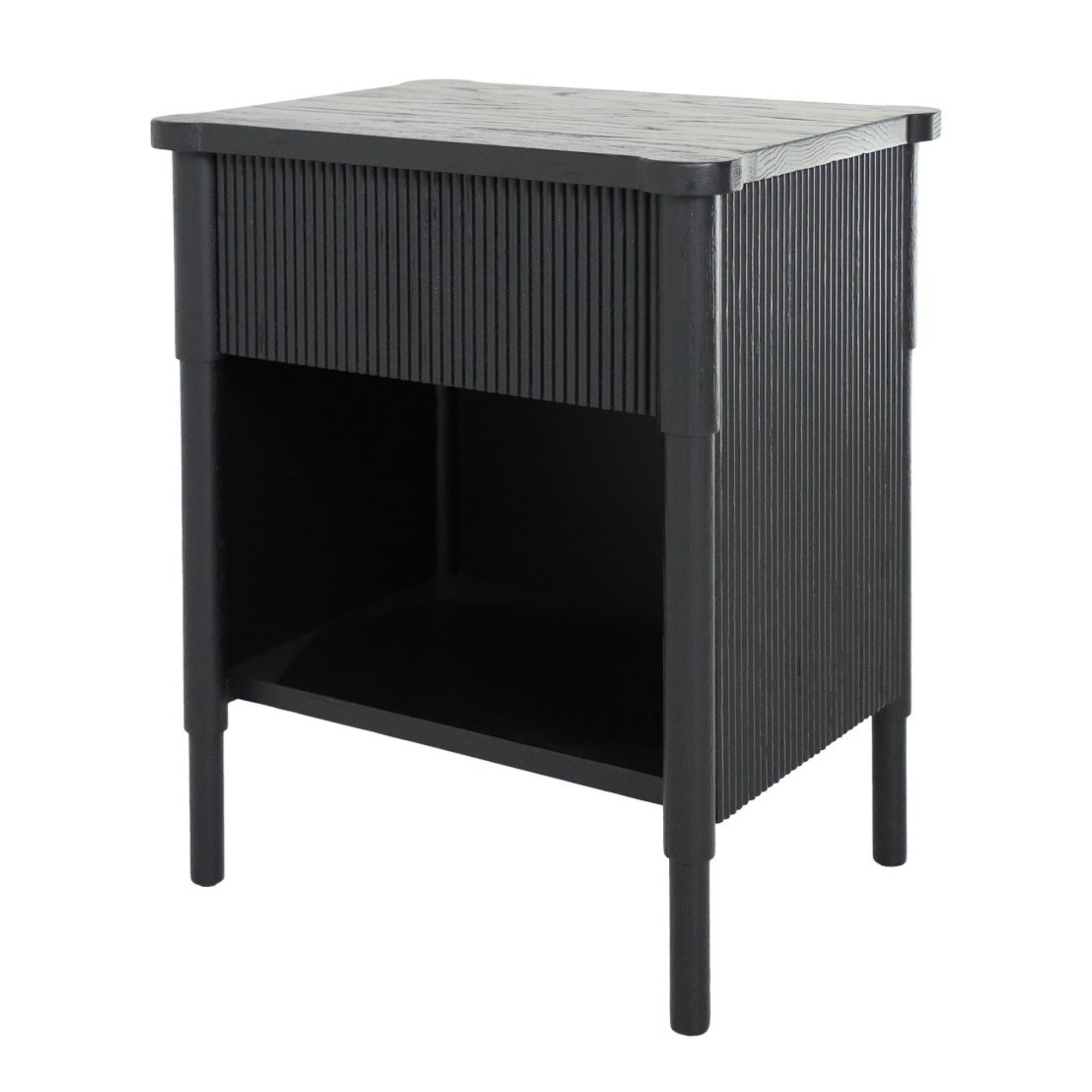 Lucia Bedside Cabinet | Black Oak