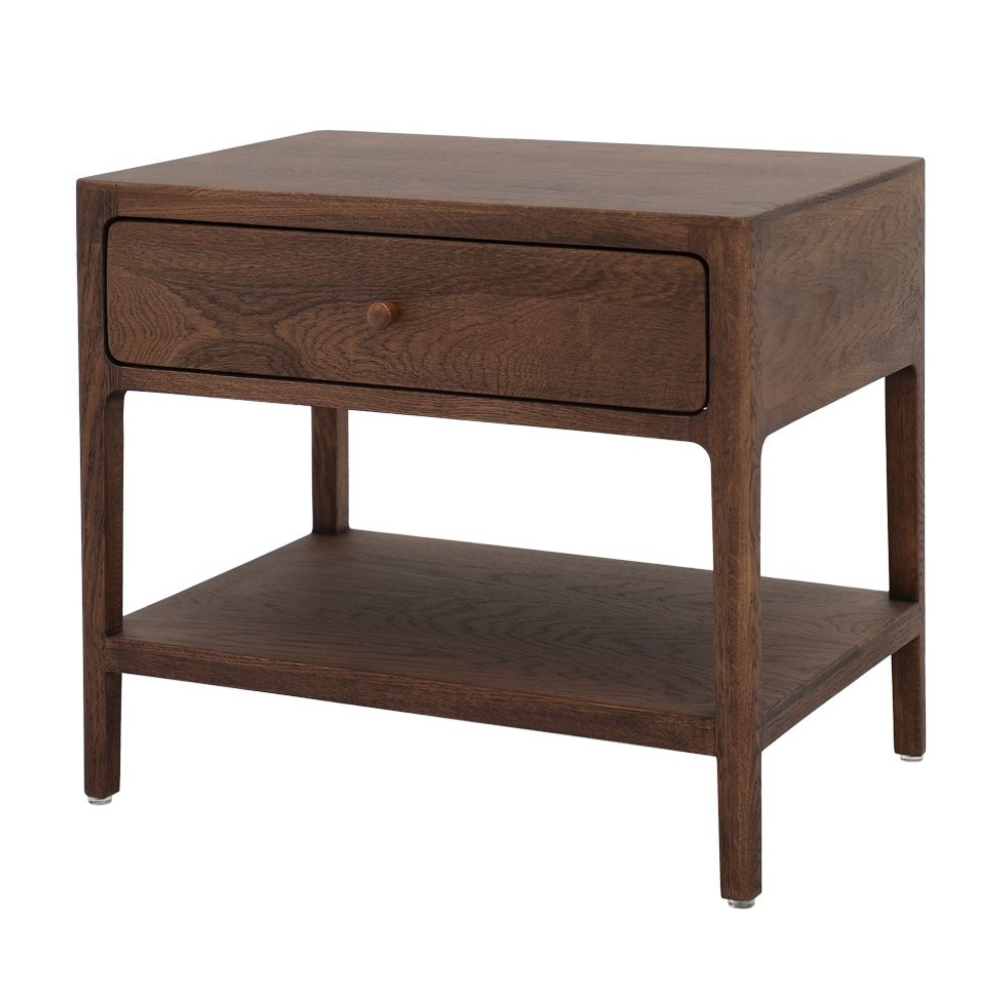 Lunde Bedside Cabinet | Walnut Brown