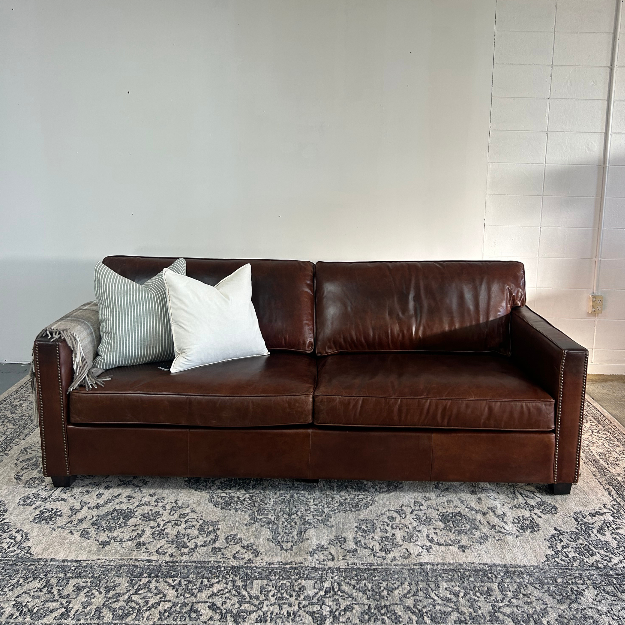 Madison 3 Seater Sofa | Vintage Cigar Leather