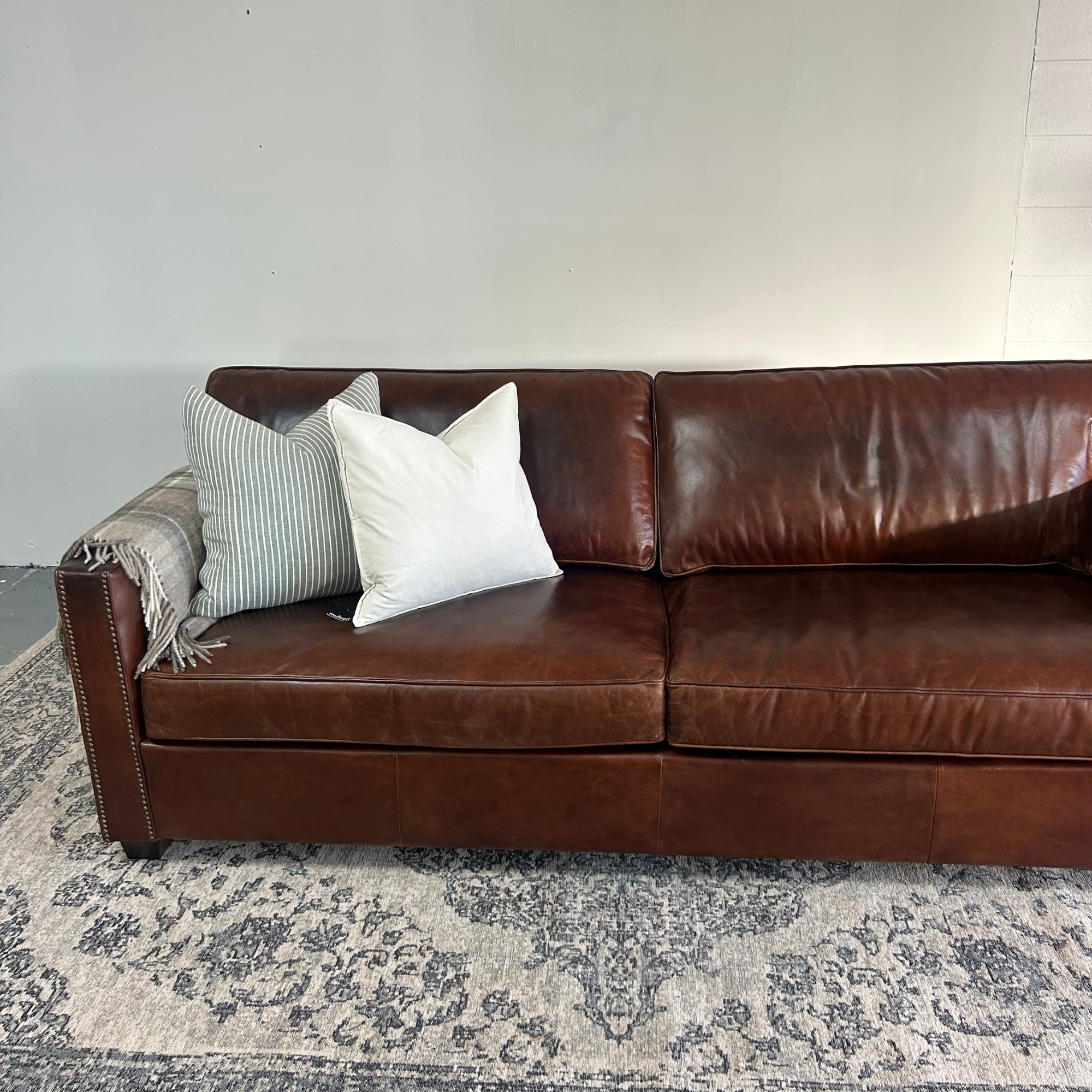 Madison 3 Seater Sofa | Vintage Cigar Leather
