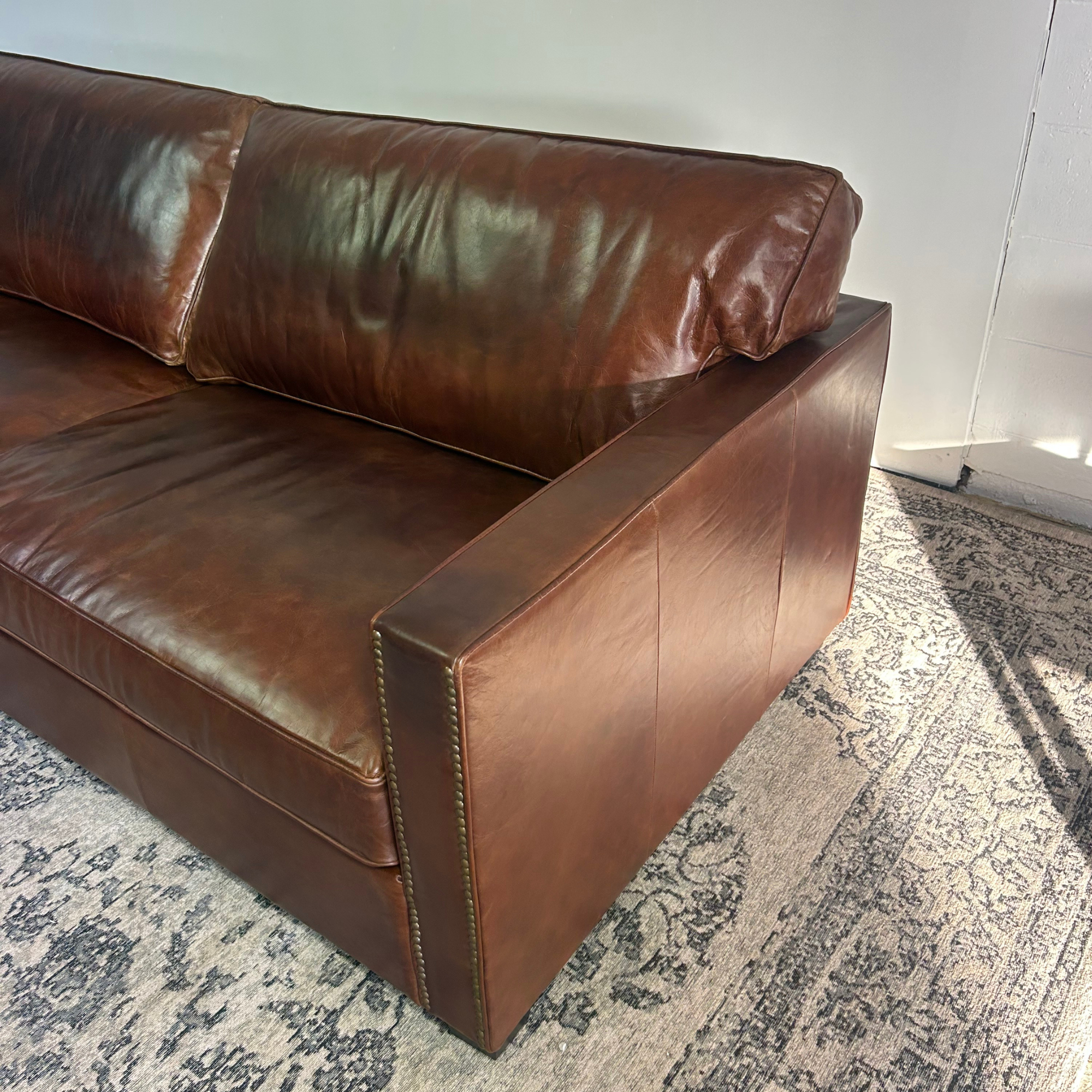 Madison 3 Seater Sofa | Vintage Cigar Leather
