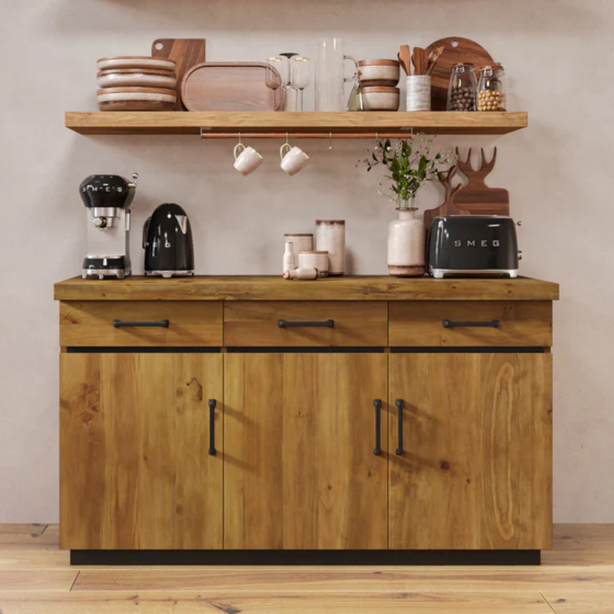 Marlborough 3 Door Buffet with Solid Doors | NZ Made