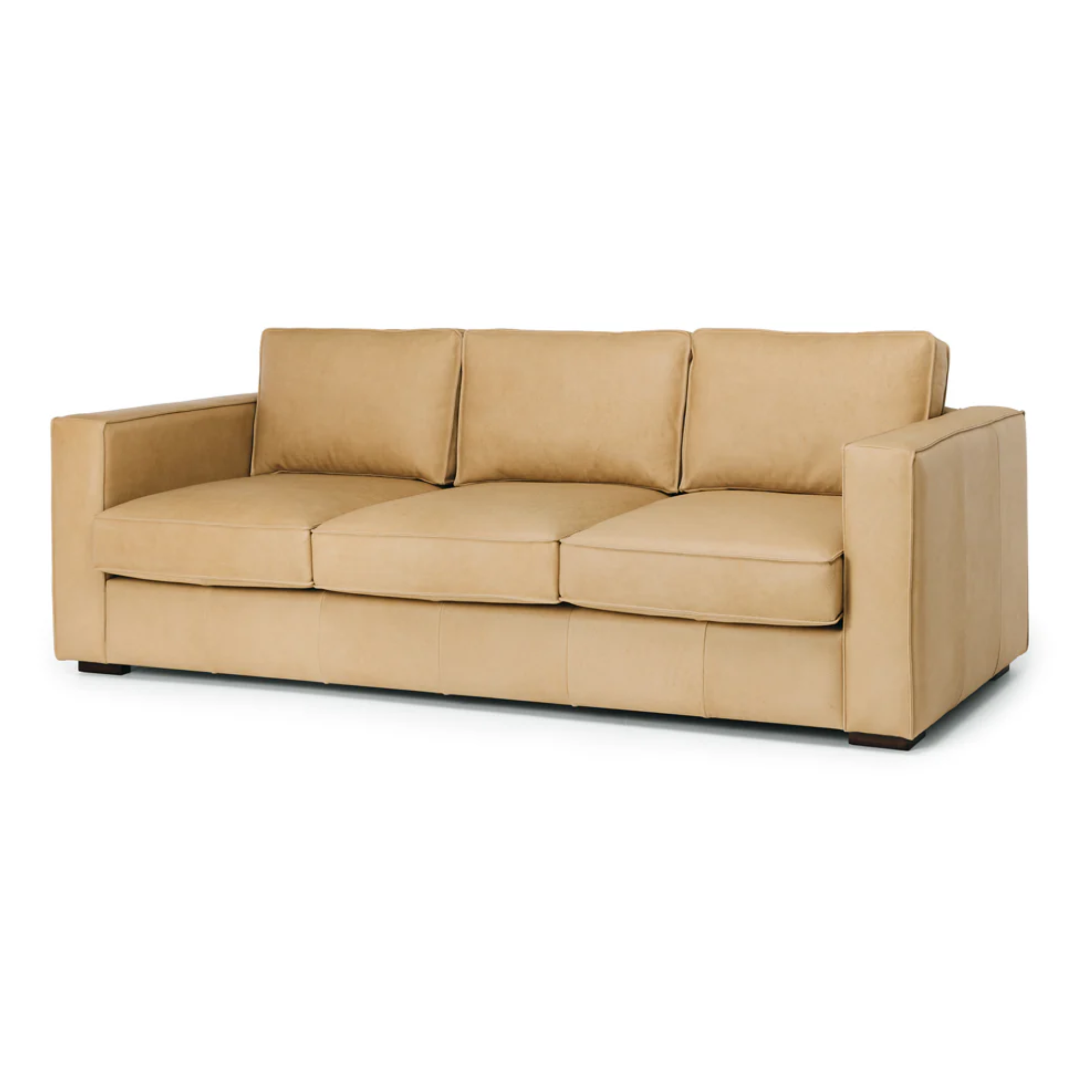MAURY LEATHER 3 SEATER SOFA | ECRU