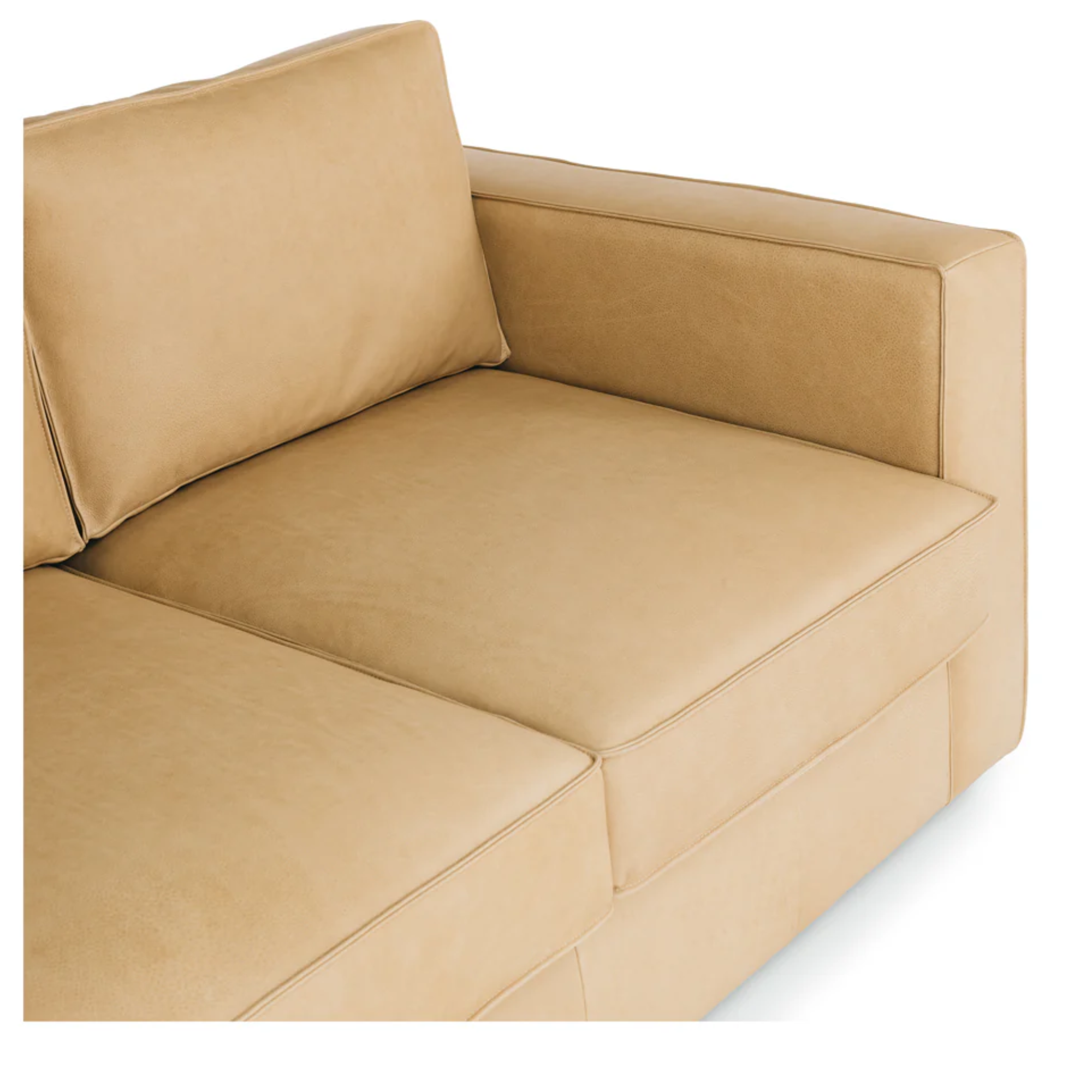 MAURY LEATHER 3 SEATER SOFA | ECRU