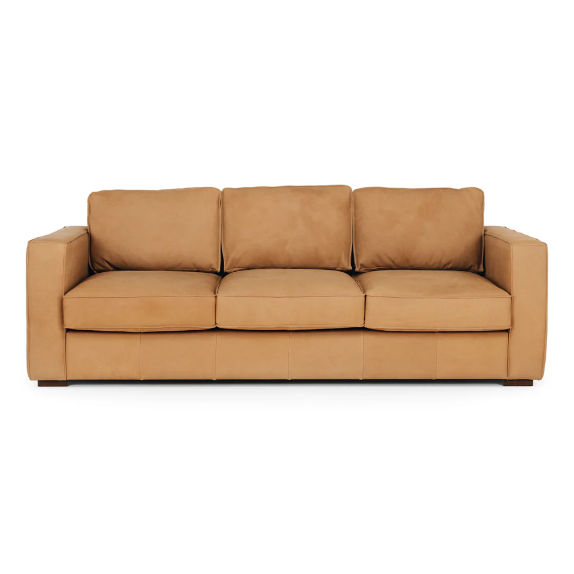 MAURY LEATHER 3 SEATER SOFA | TOBACCO