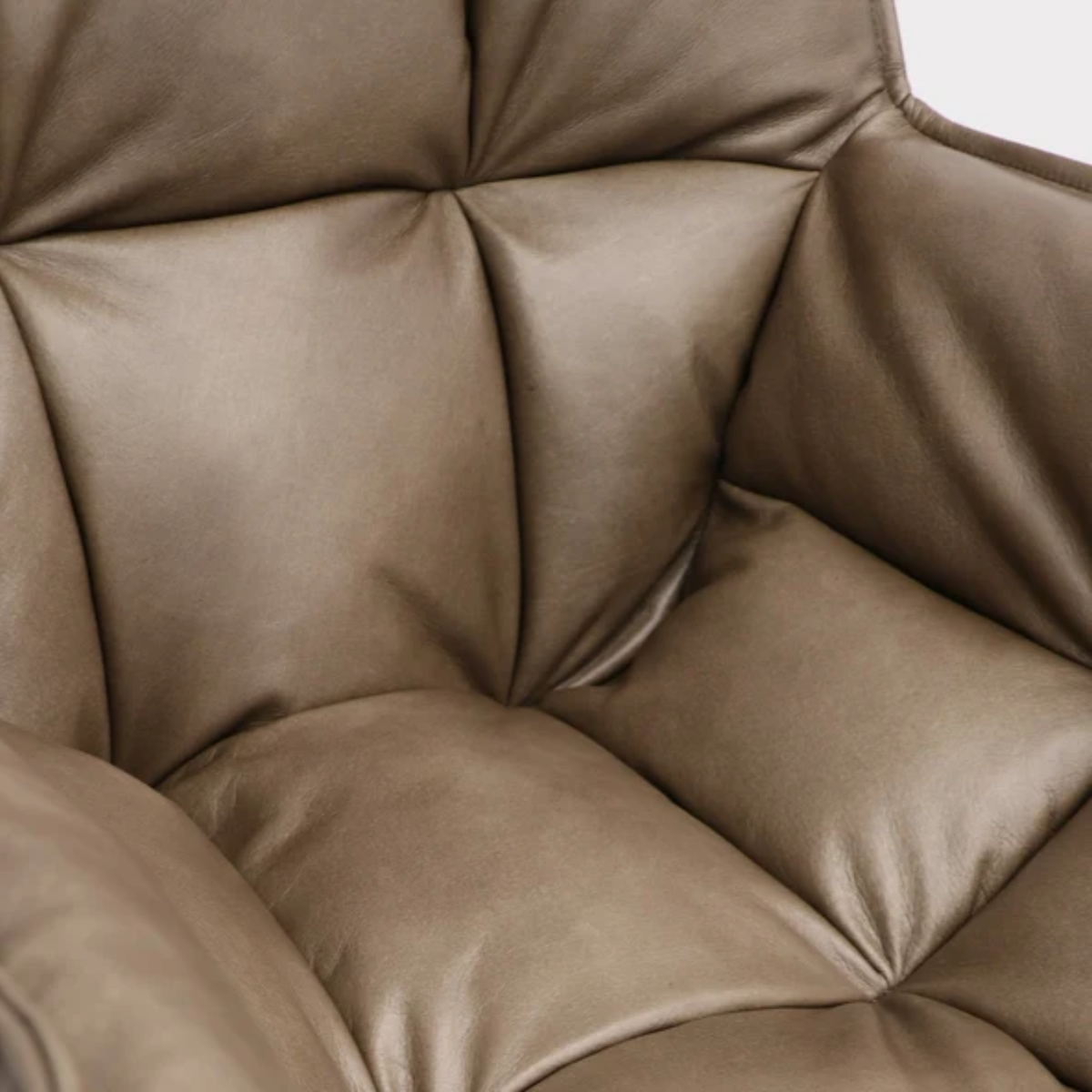 Memphis Swivel Armchair | Brown Leather