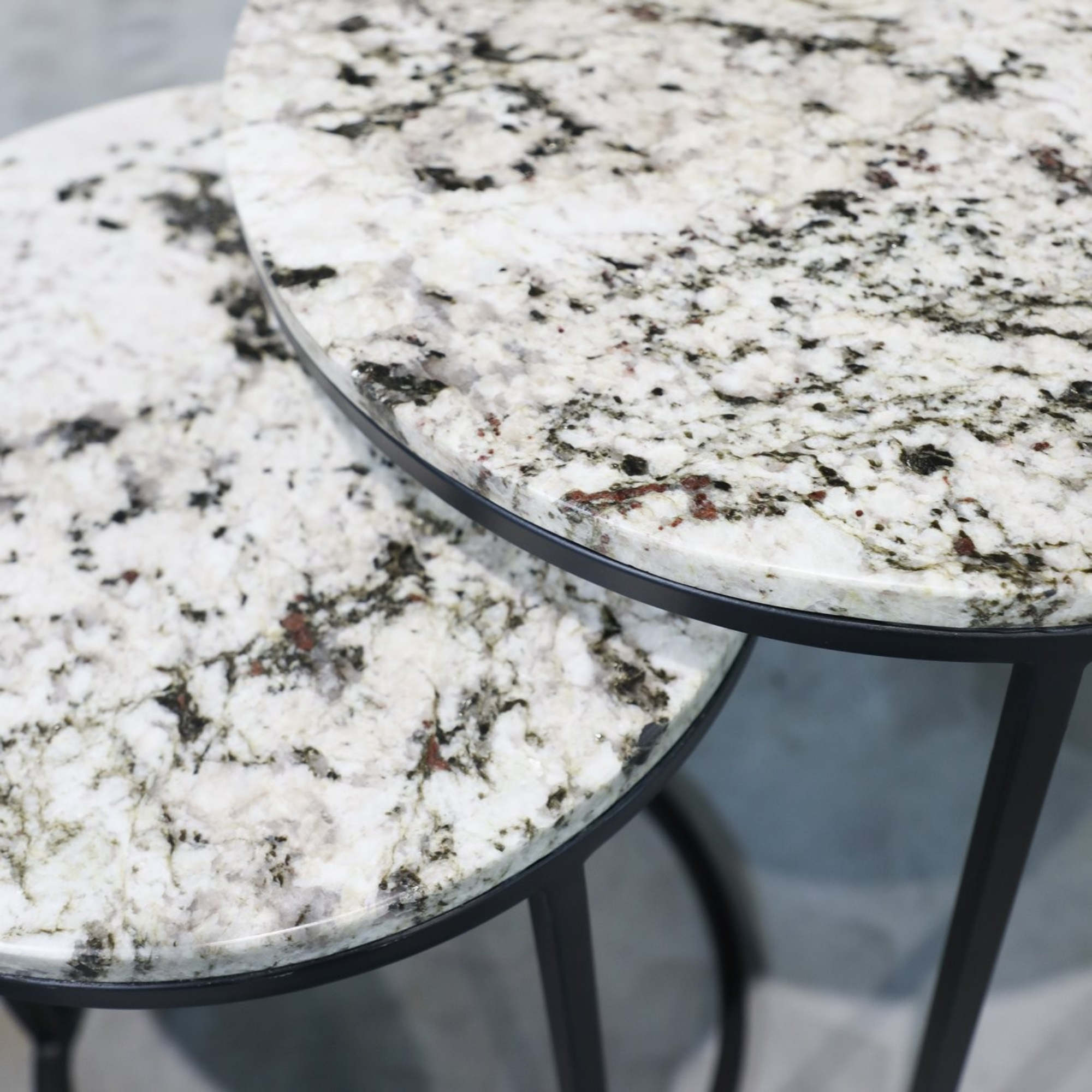 MONACO MARBLE NESTING SIDE TABLE | ALASKA