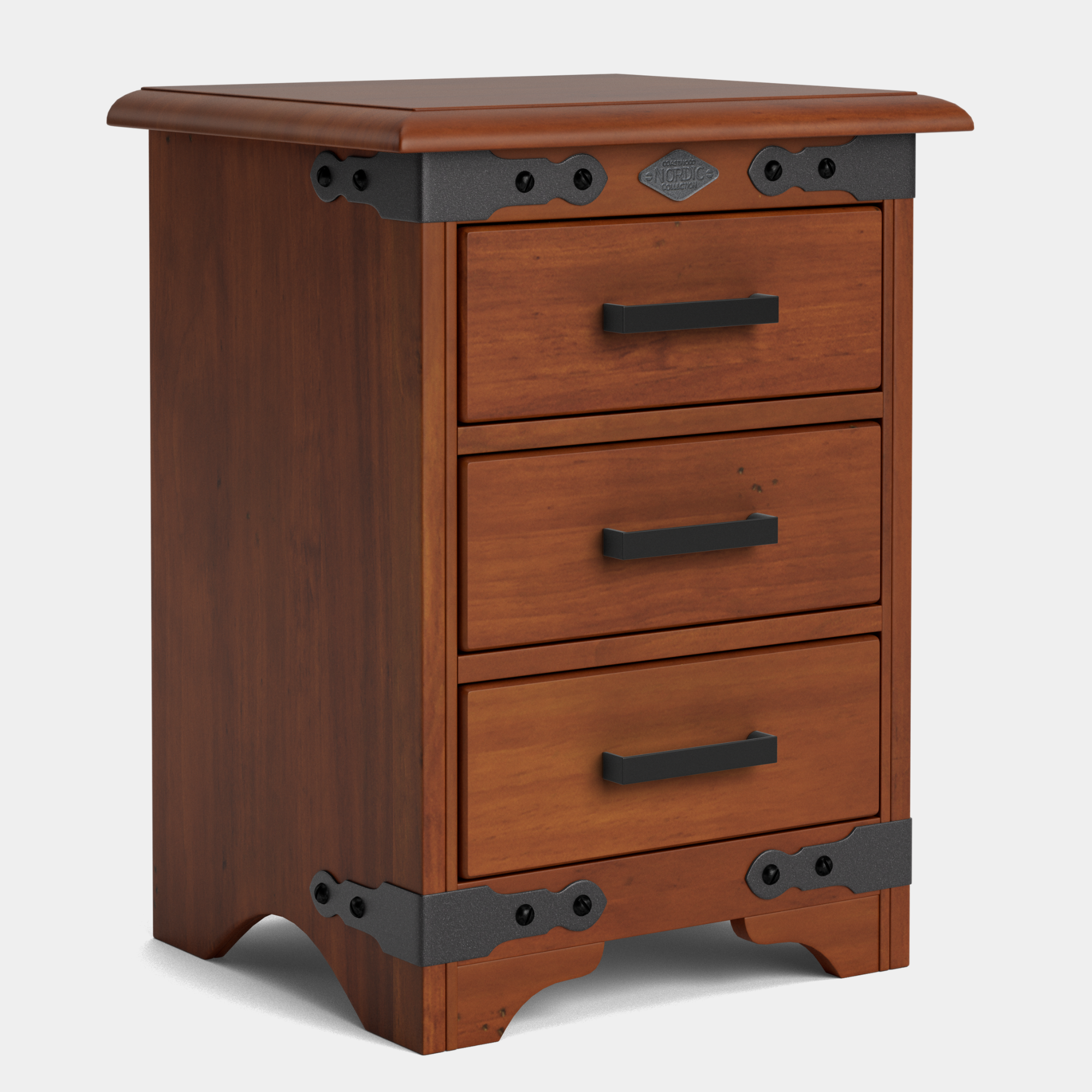 Nordic 3 Drawer Bedside Cabinet | NZ Made