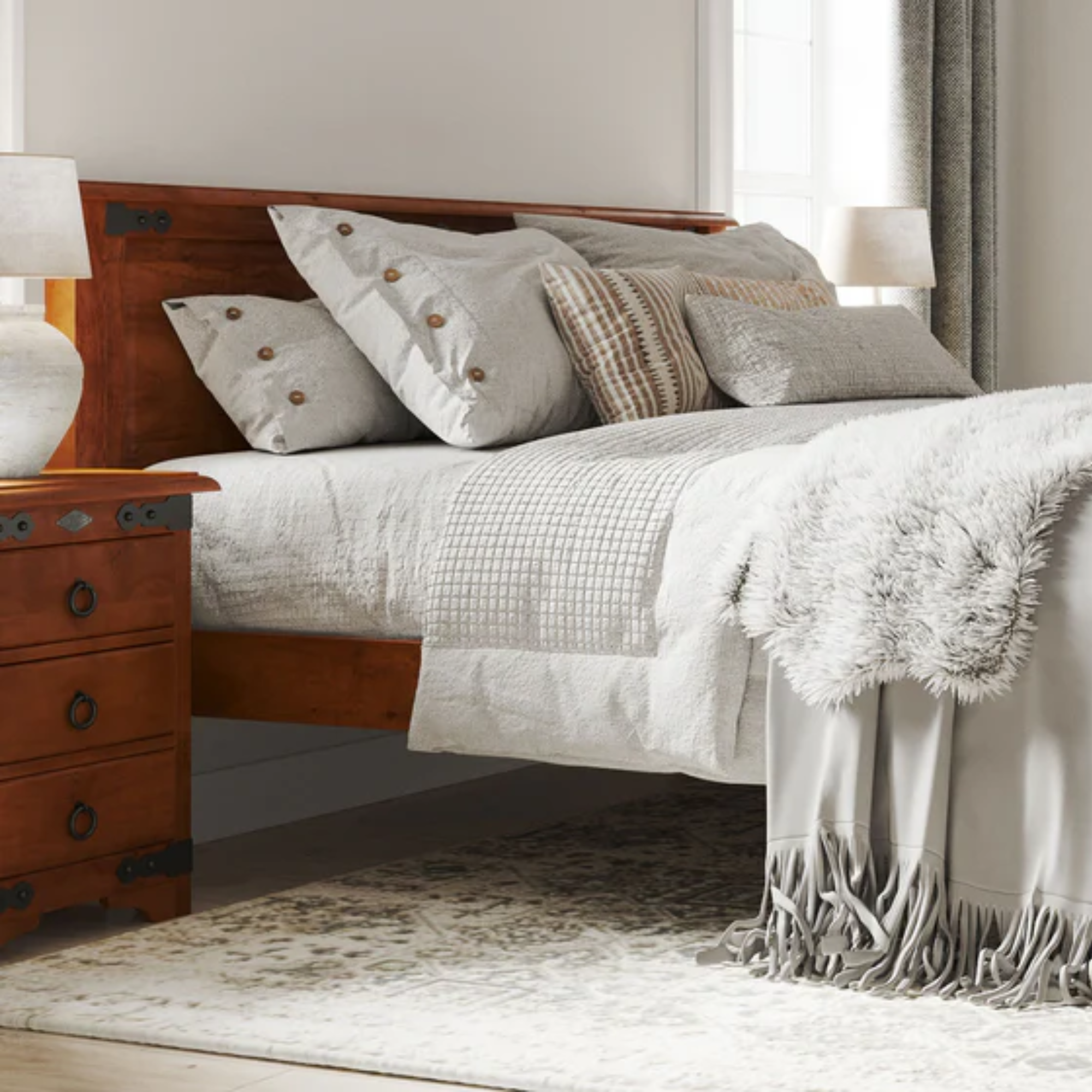 Nordic Low-Foot Panelled Bed | NZ Made