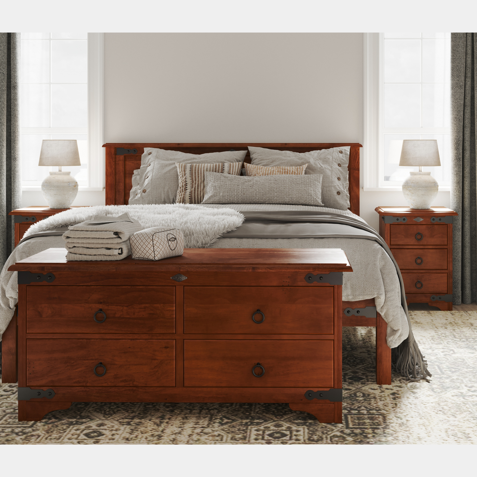 Nordic Low-Foot Panelled Bed | NZ Made