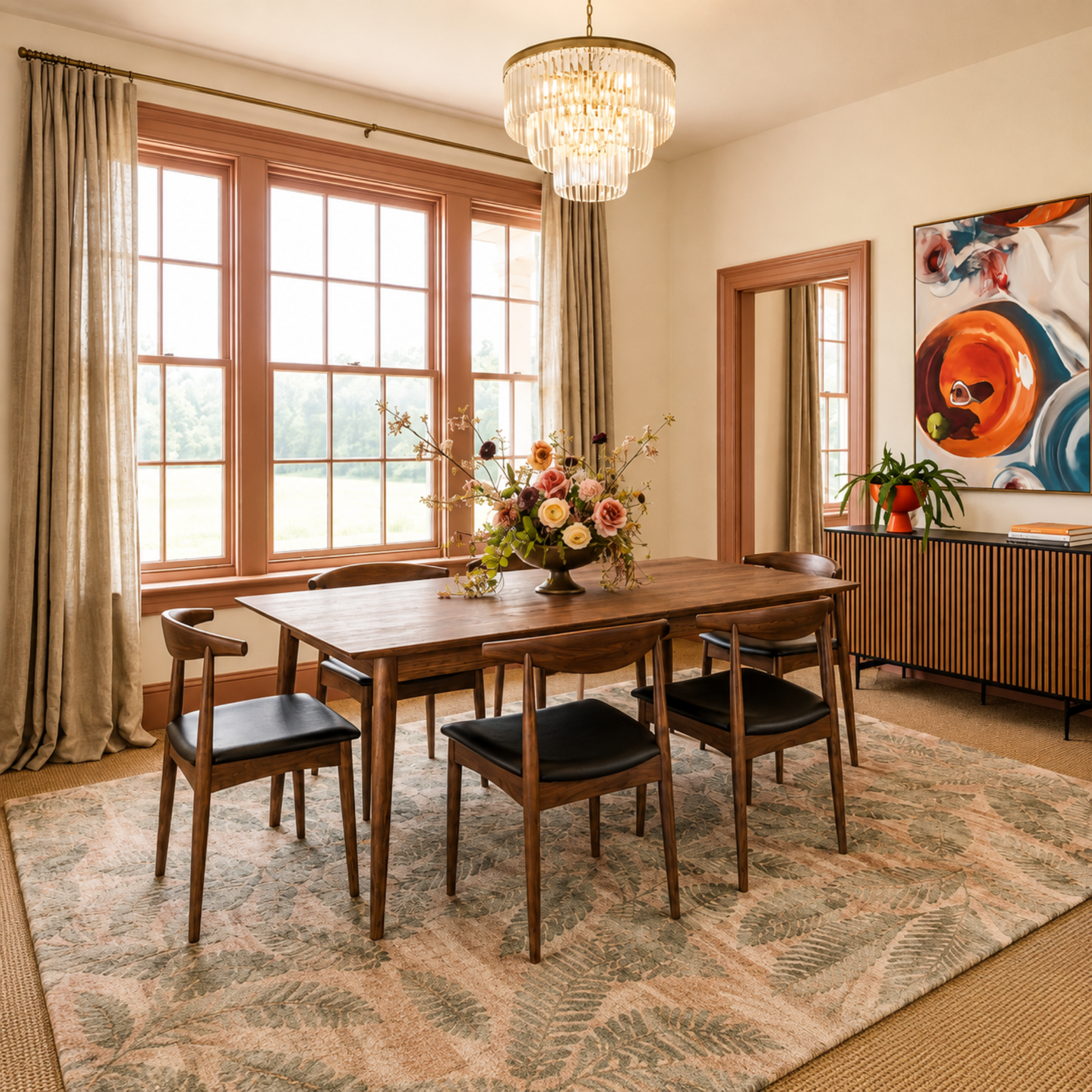 Nordik 1600 Extending Dining Table | Dark Oak