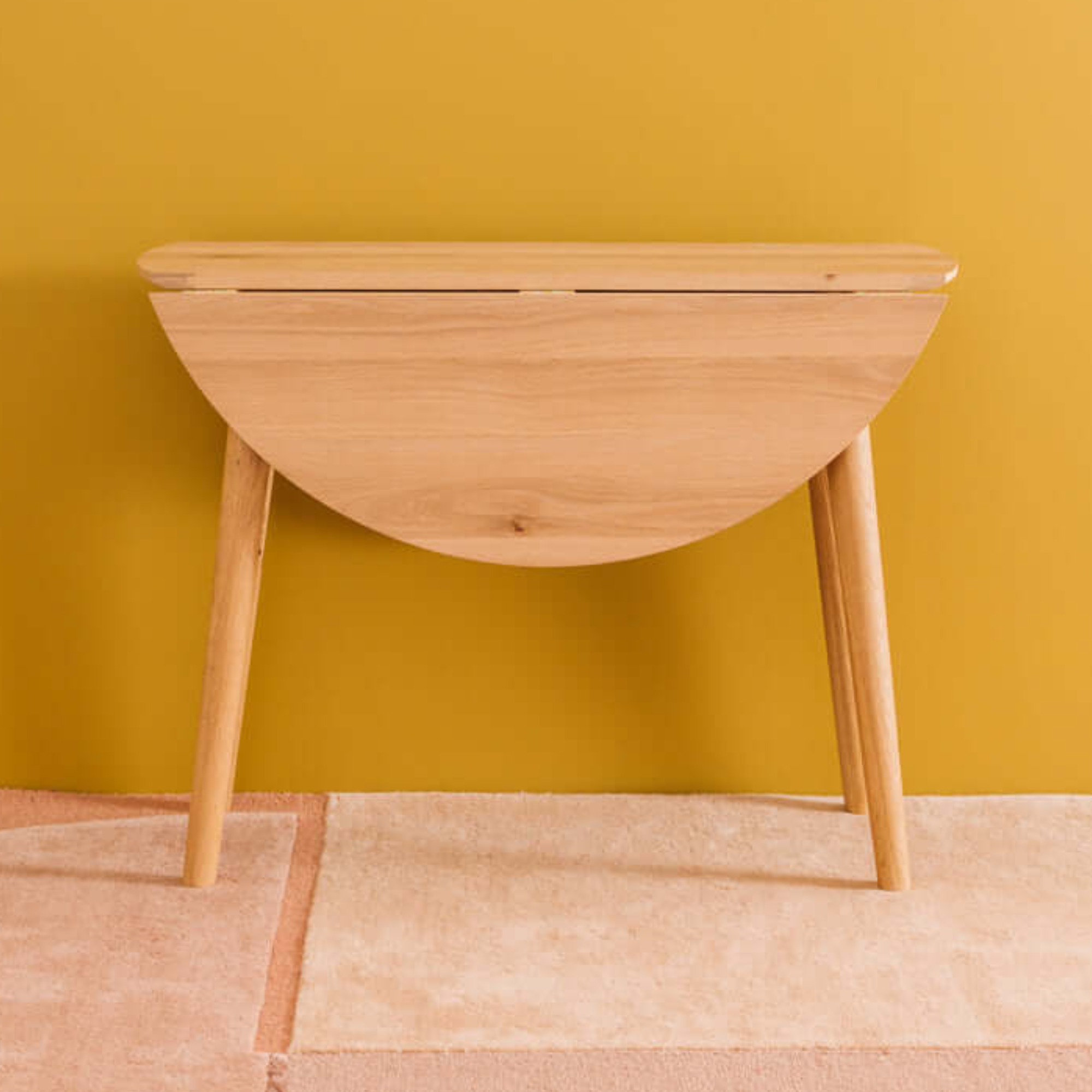 Nordik Round Drop-Leaf Dining Table | Natural