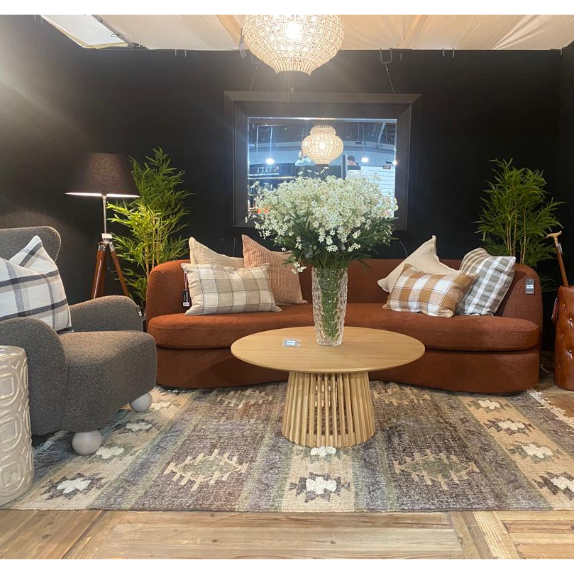 RIVER CURVED SOFA | RUST