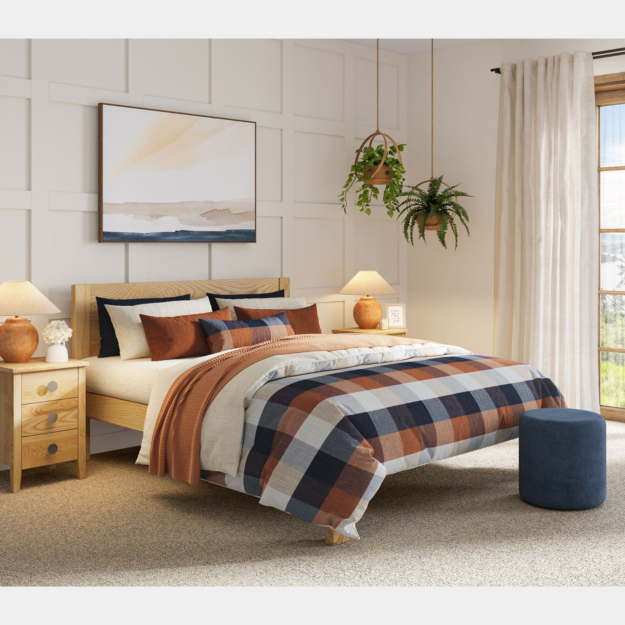 OMOTO SLAT BED | PANEL HEADBOARD | NZ MADE