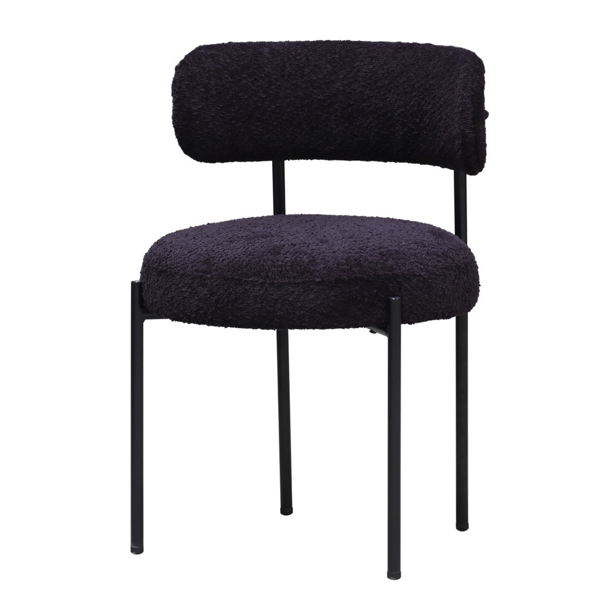 OSCAR BOUCLE DINING CHAIR | BLACK