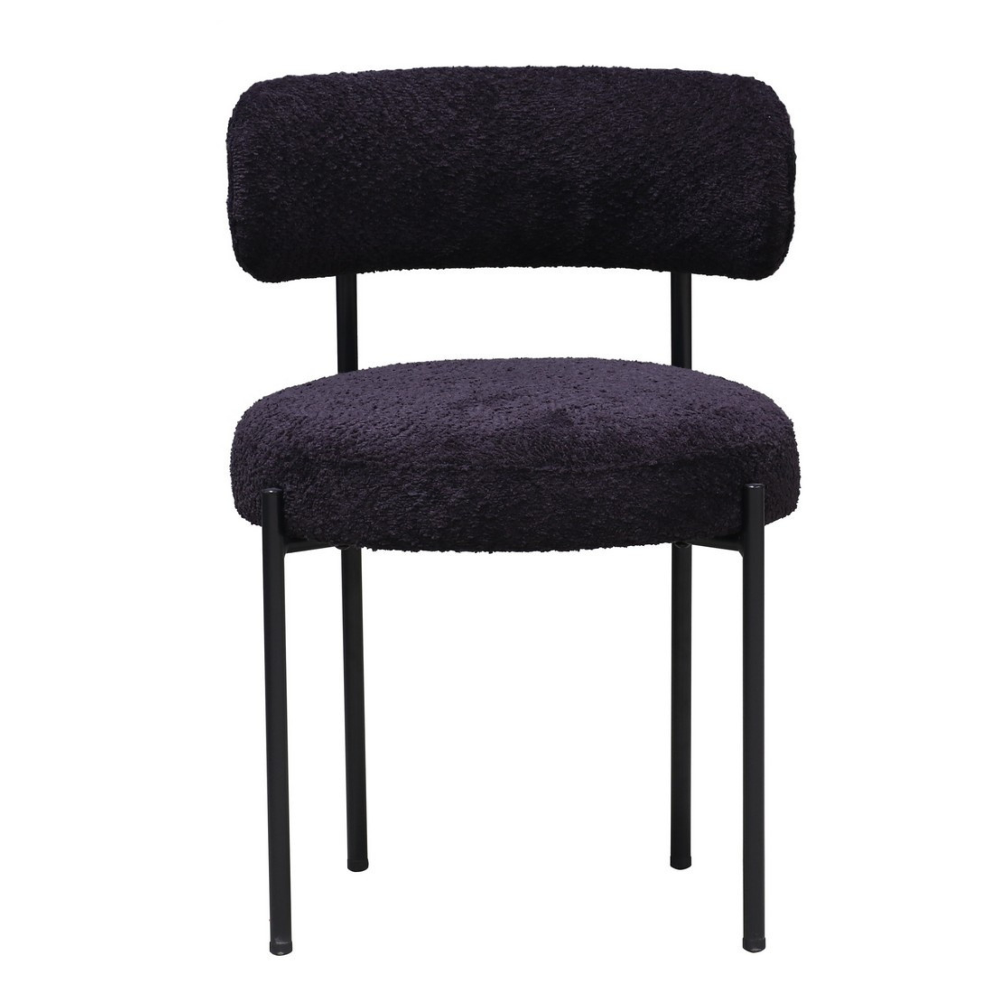 OSCAR BOUCLE DINING CHAIR | BLACK