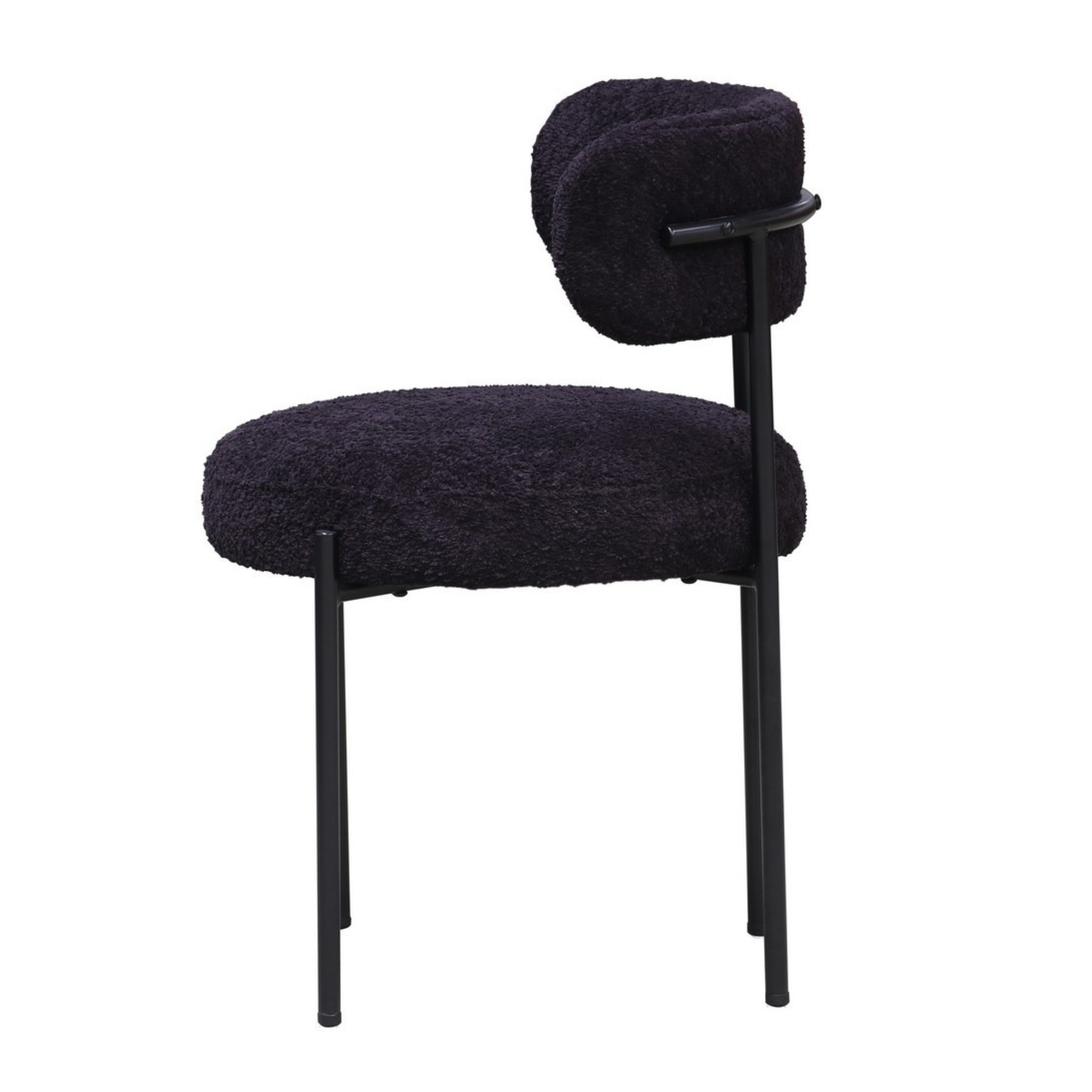 OSCAR BOUCLE DINING CHAIR | BLACK
