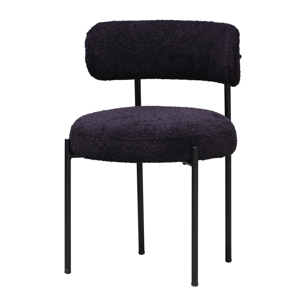 OSCAR BOUCLE DINING CHAIR | BLACK