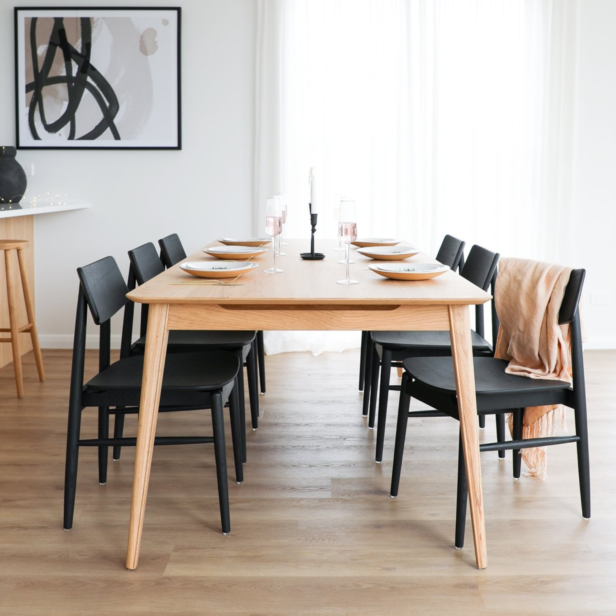 OSLO OAK DINING CHAIR | BLACK