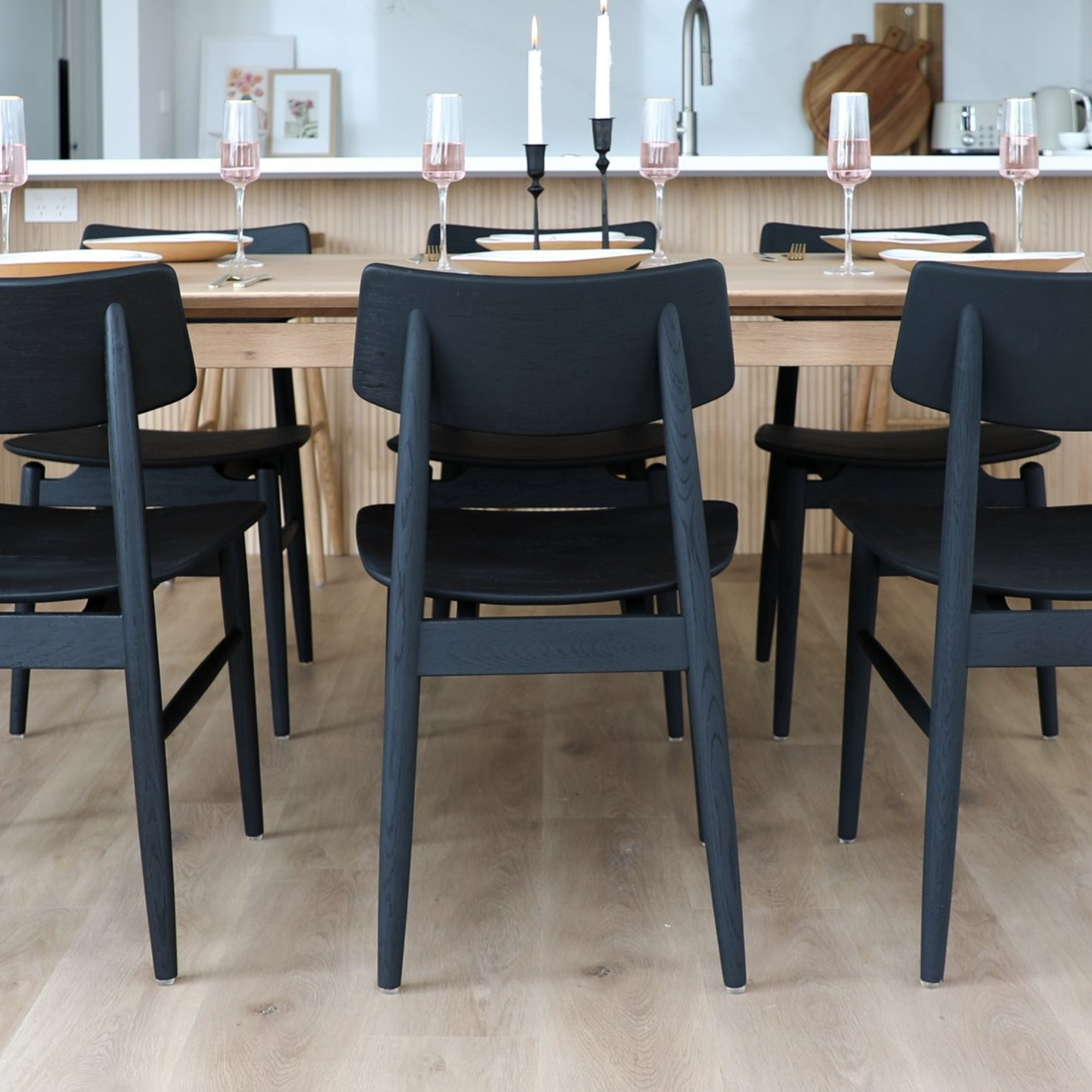 Oslo Dining Chair - Solid Oak | Black