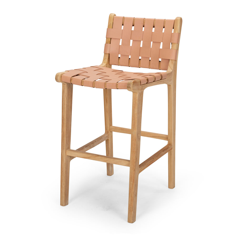 Indo Woven High-back Barstool | Plush